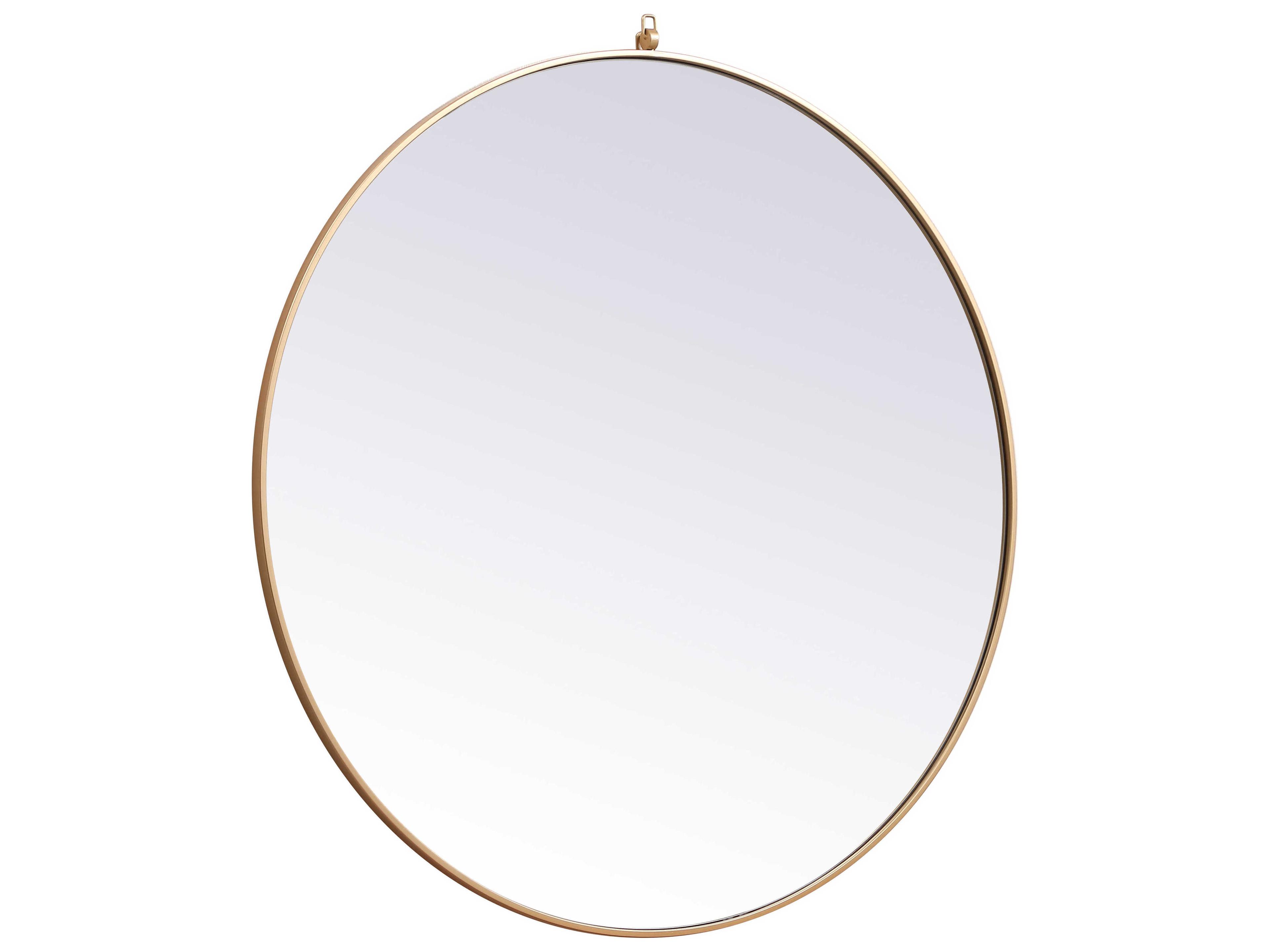 Elegant Lighting Eternity Brass Round Wall Mirror