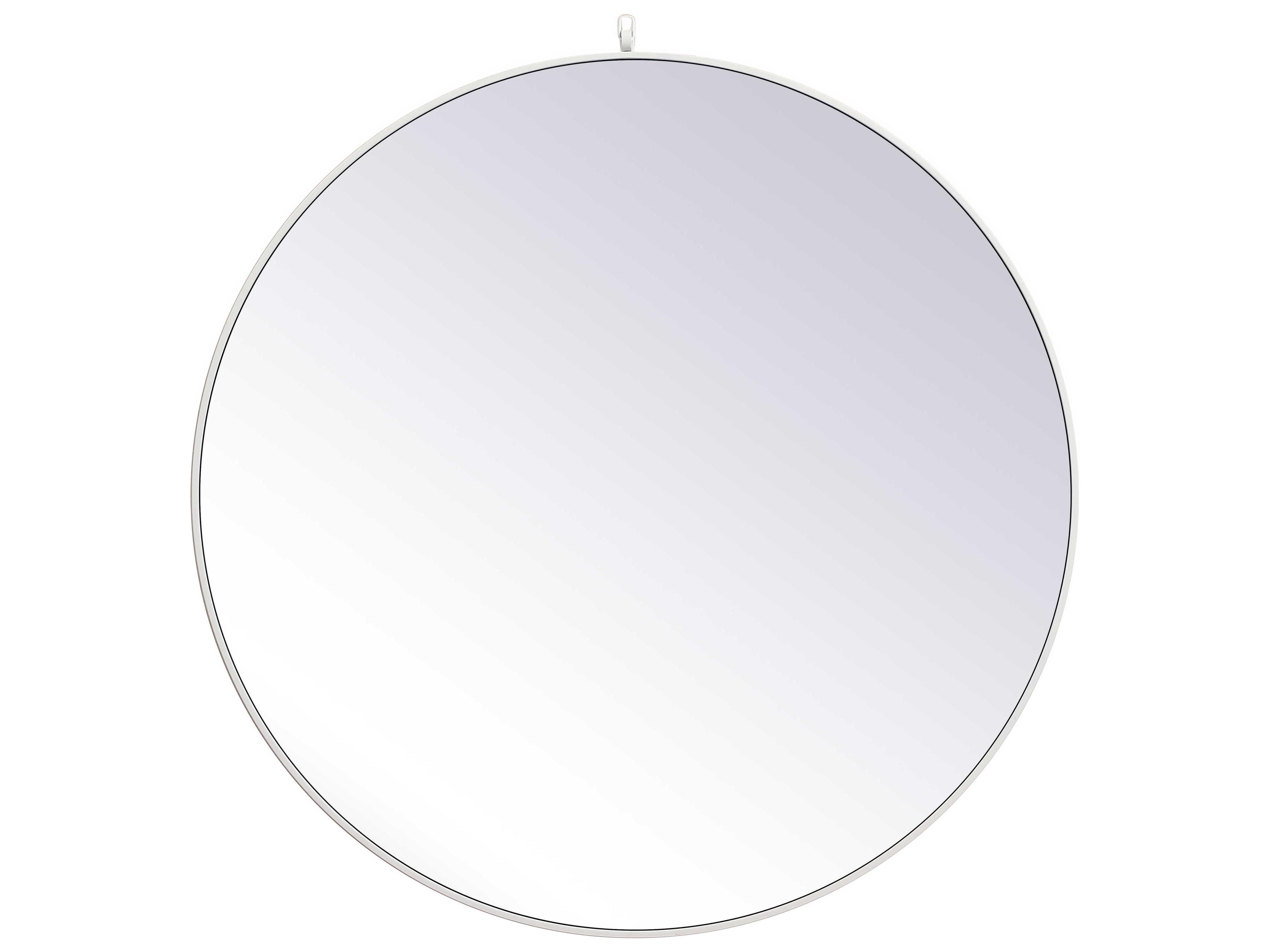 Elegant Lighting Eternity White Round Wall Mirror