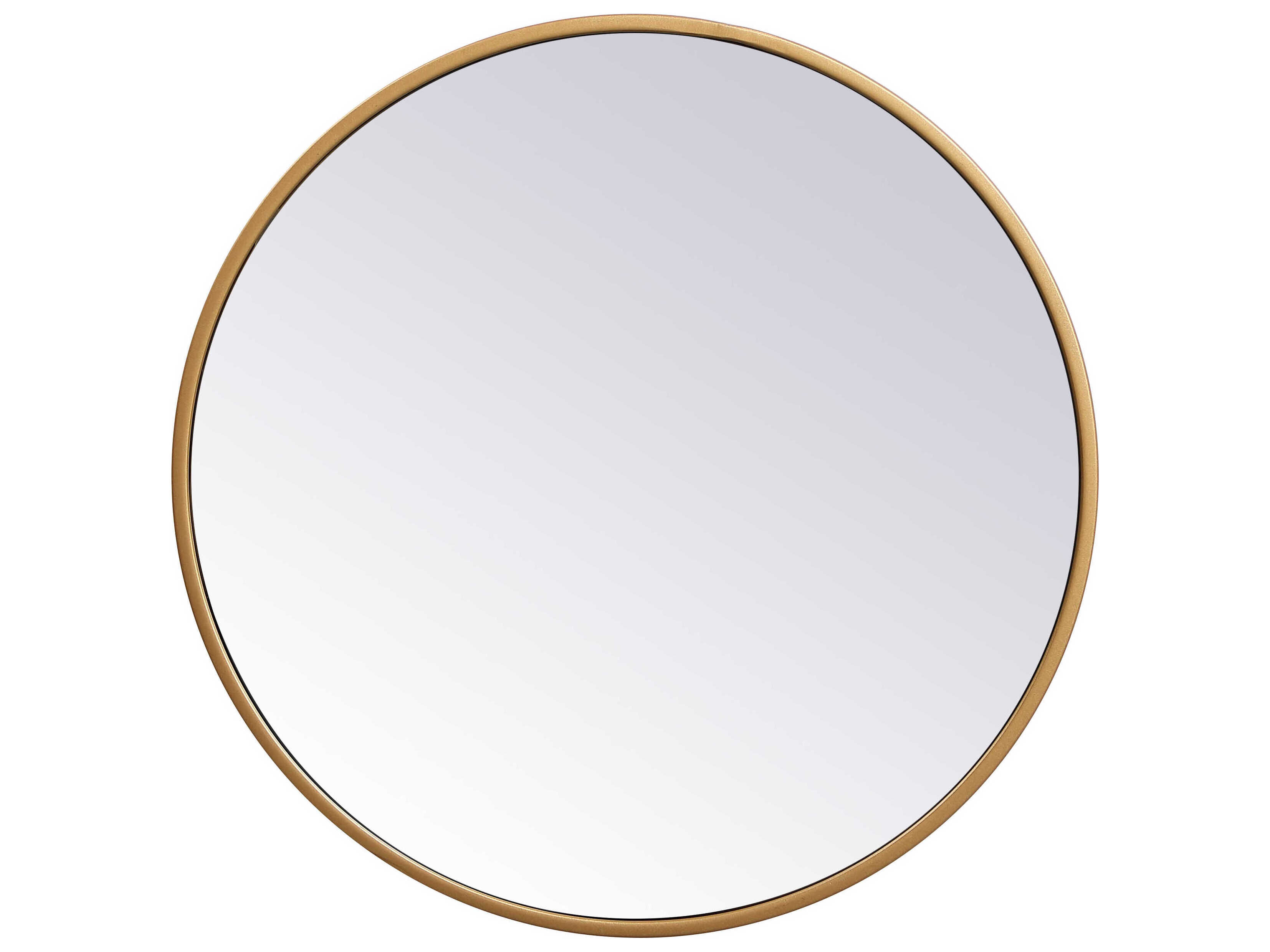Elegant Lighting Eternity Brass Round Wall Mirror