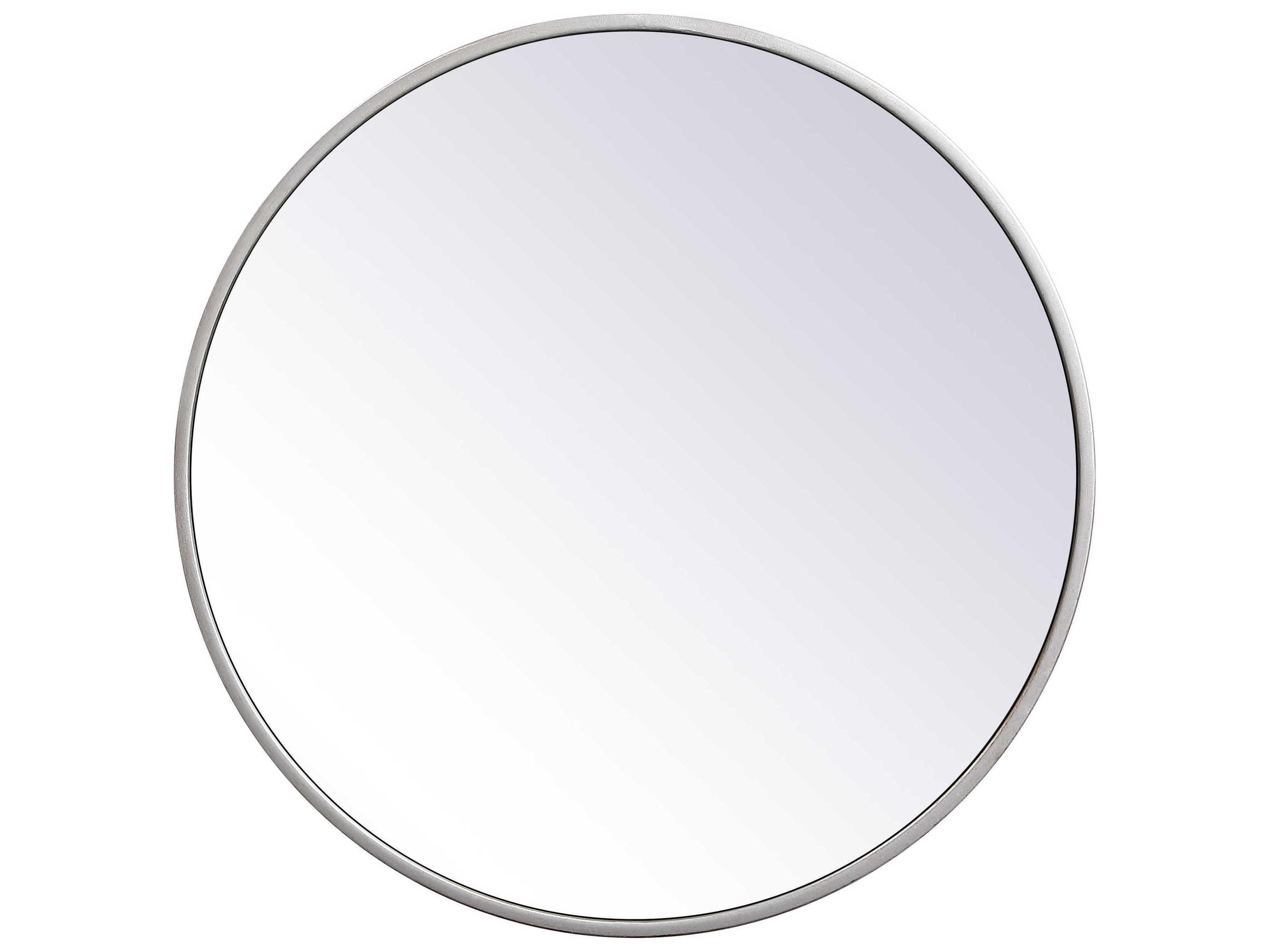 Elegant Lighting Eternity Silver Round Wall Mirror