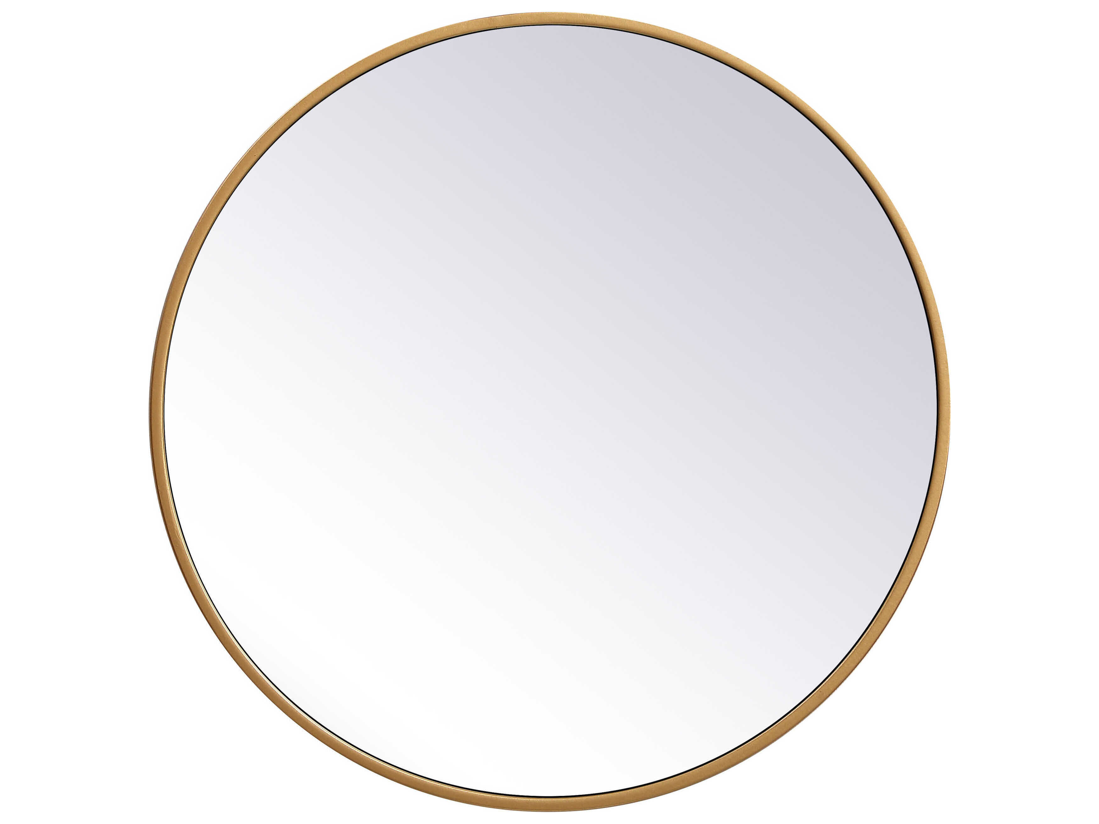 Elegant Lighting Eternity Brass Round Wall Mirror