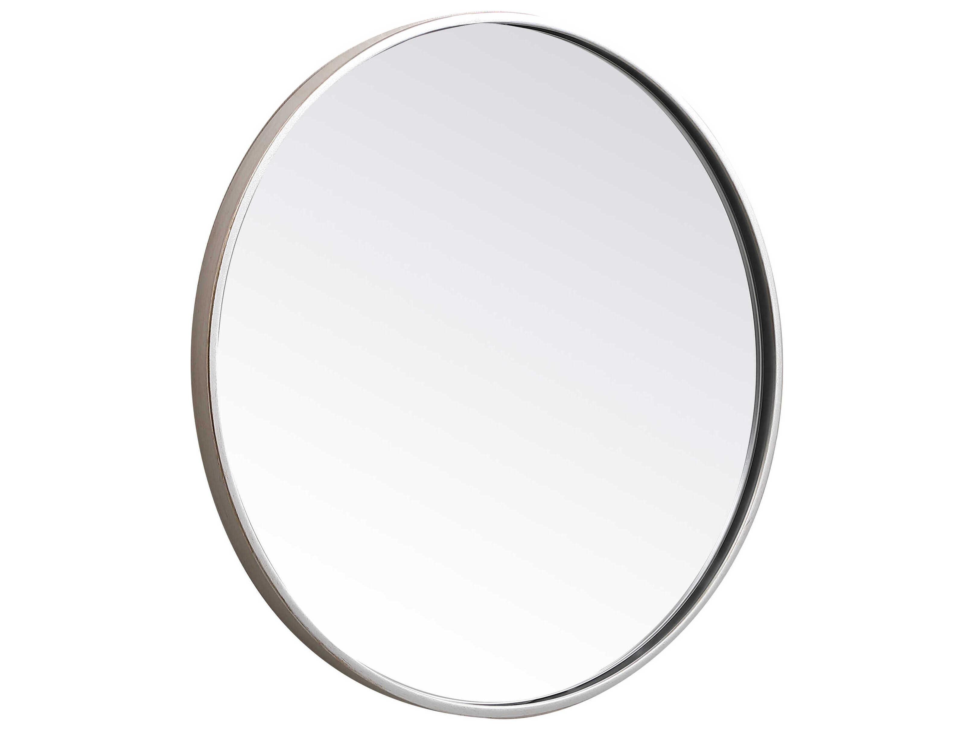 Elegant Lighting Eternity Silver Round Wall Mirror