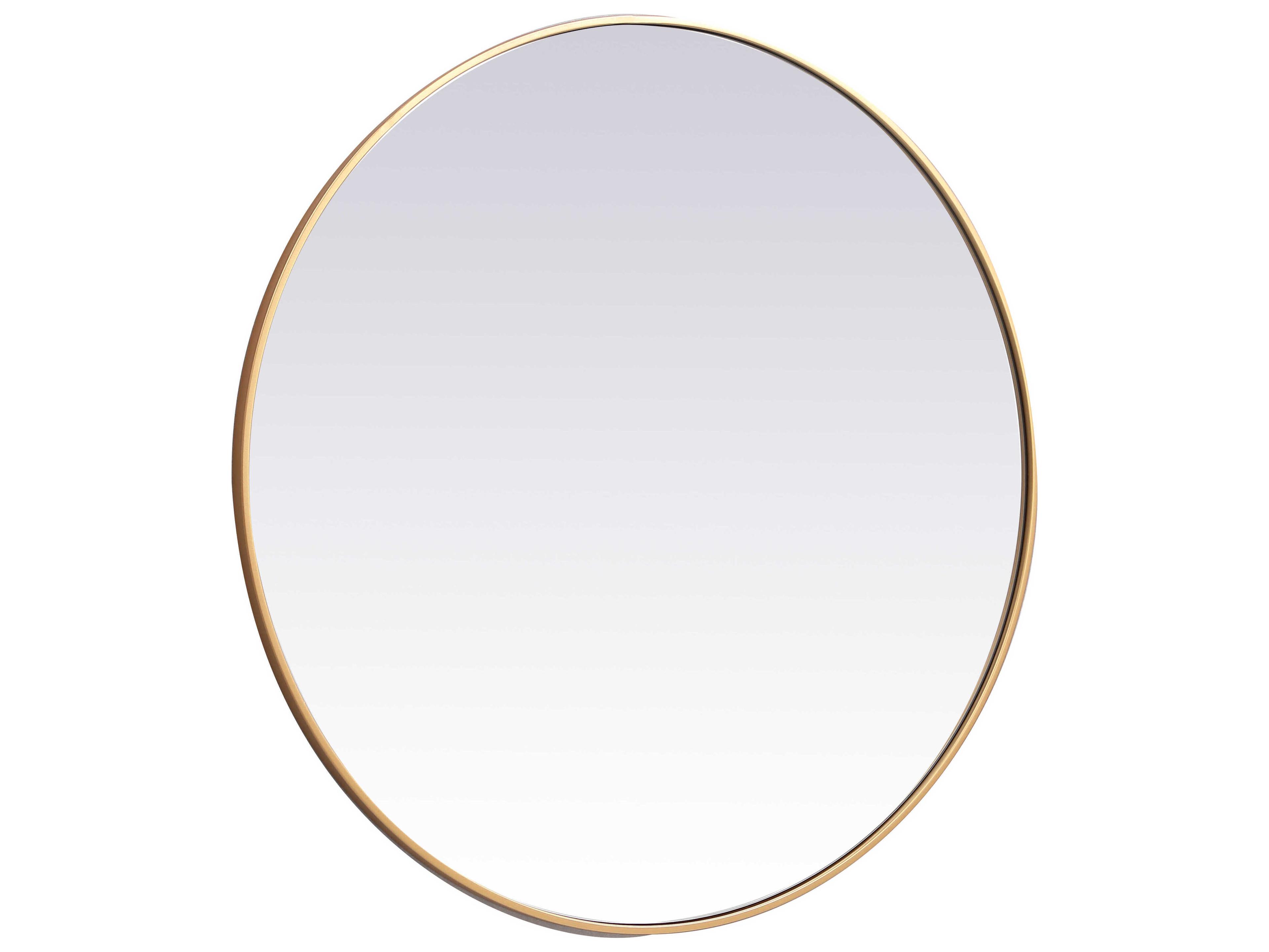 Elegant Lighting Eternity Brass Round Wall Mirror