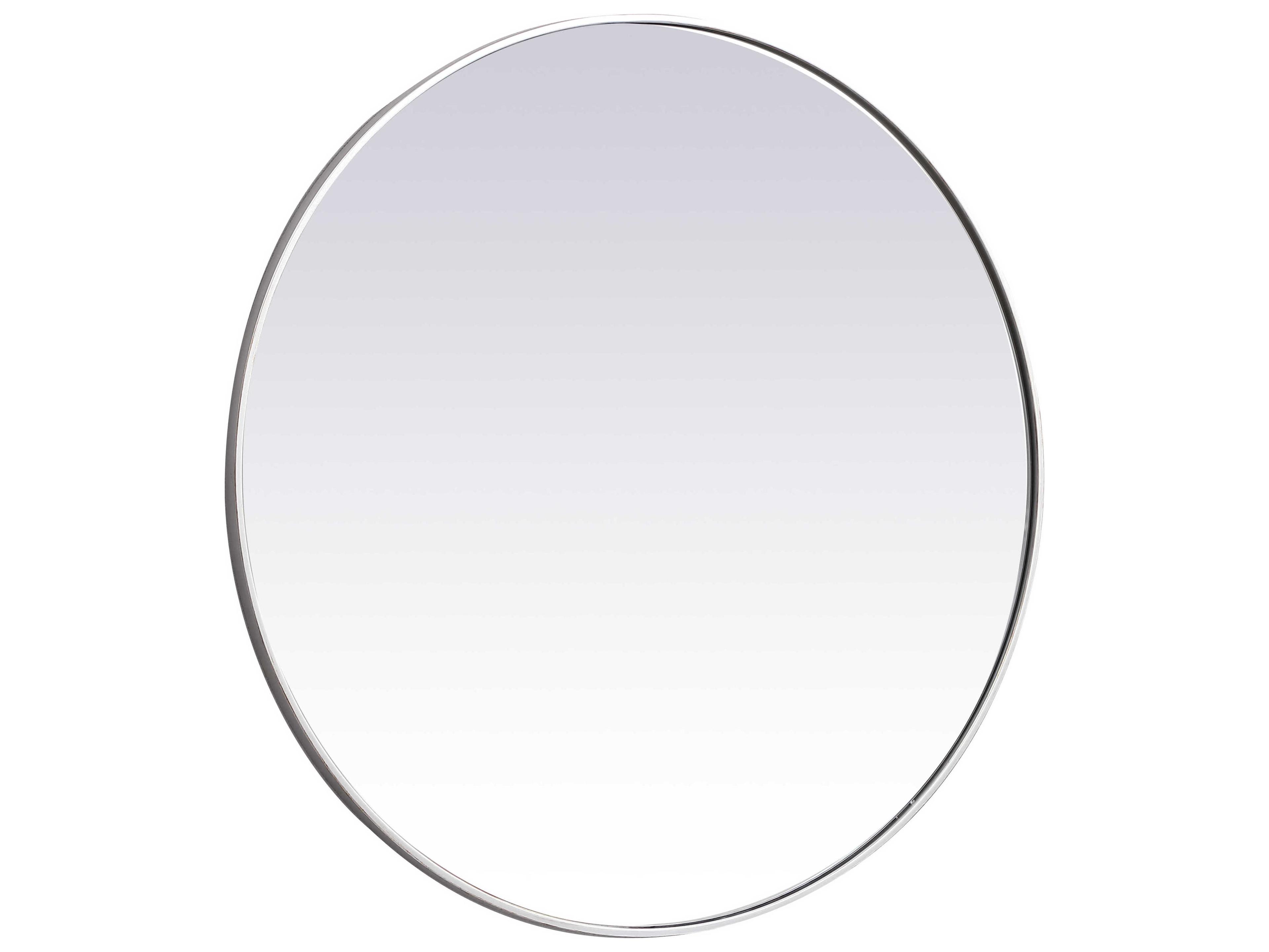 Elegant Lighting Eternity Silver Round Wall Mirror