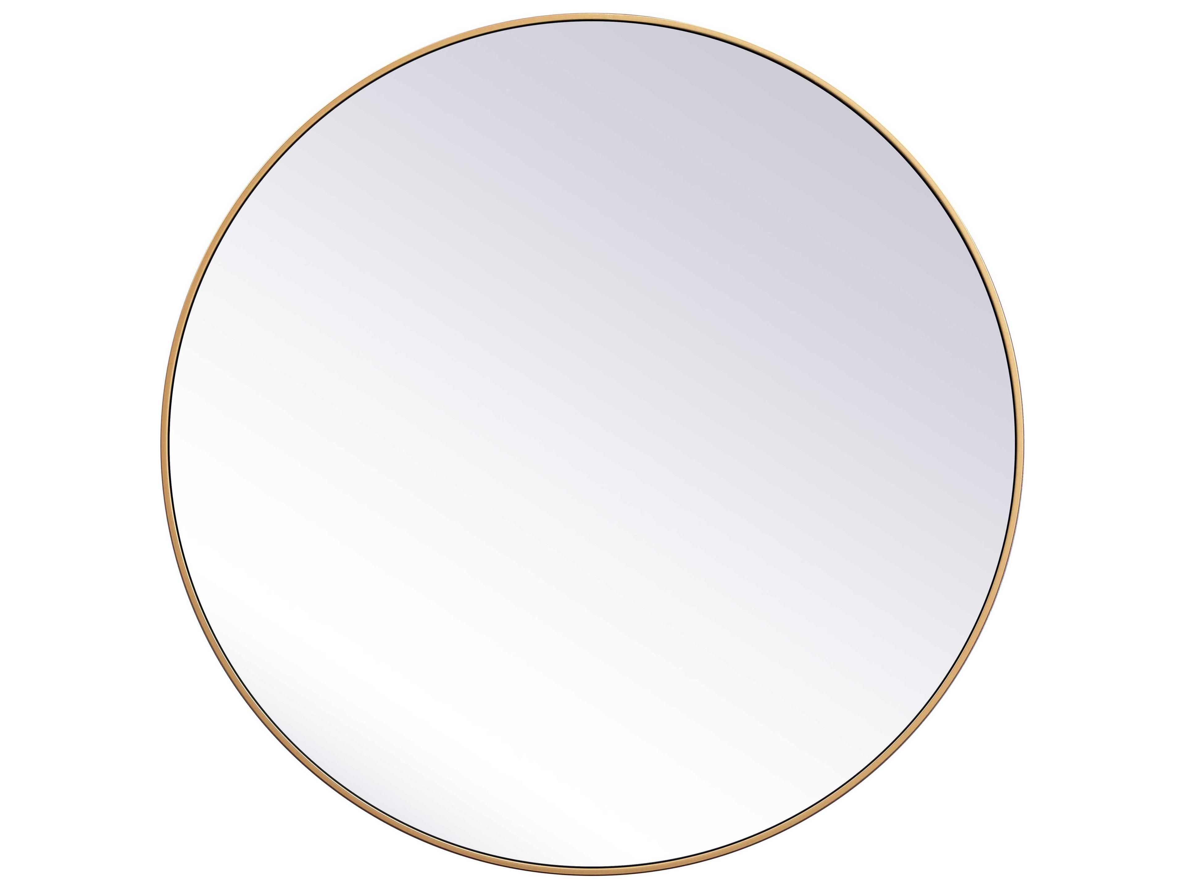 Elegant Lighting Eternity Brass Round Wall Mirror