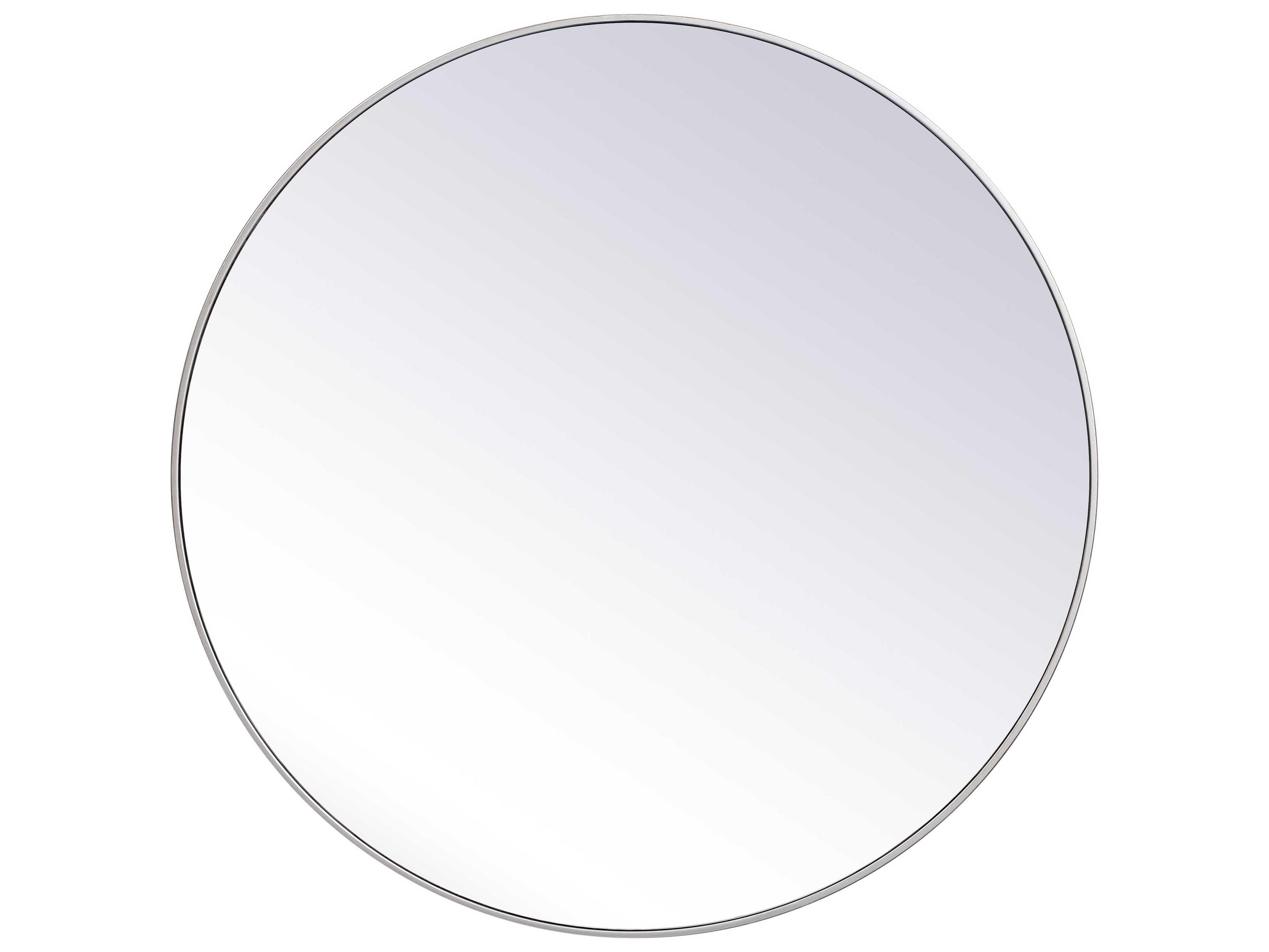 Elegant Lighting Eternity Silver Round Wall Mirror