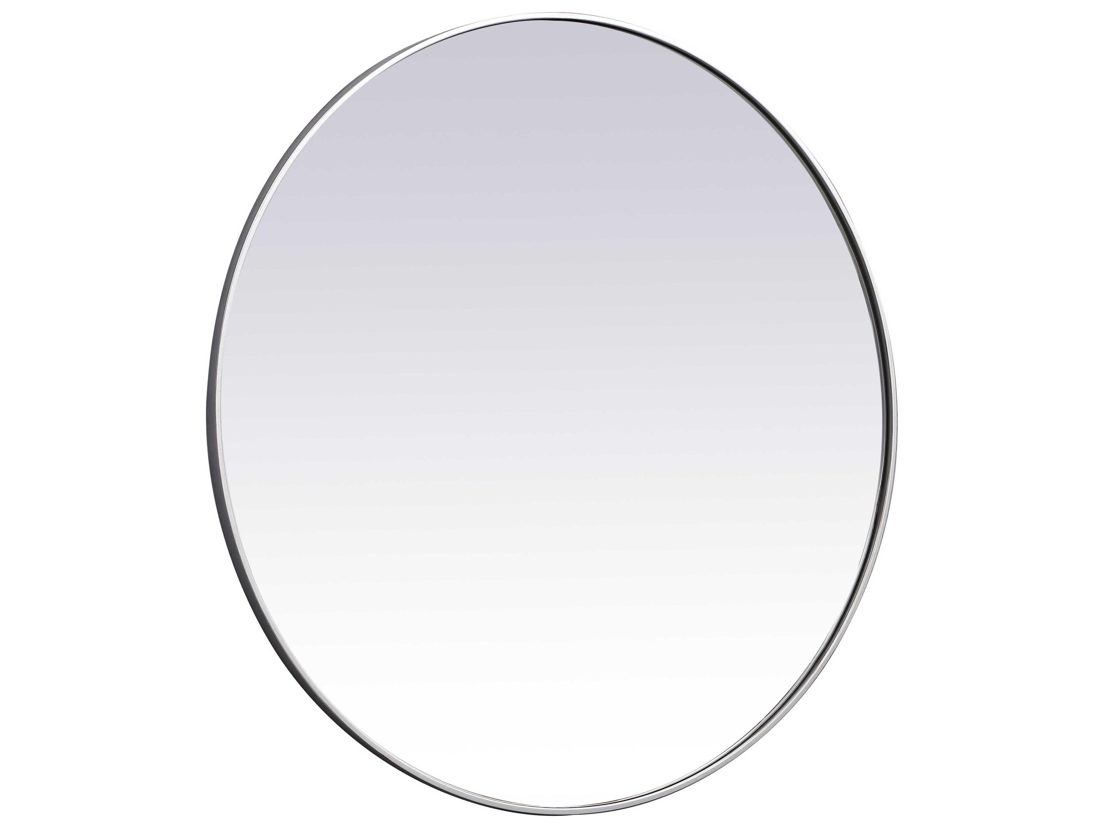 Elegant Lighting Eternity Silver Round Wall Mirror