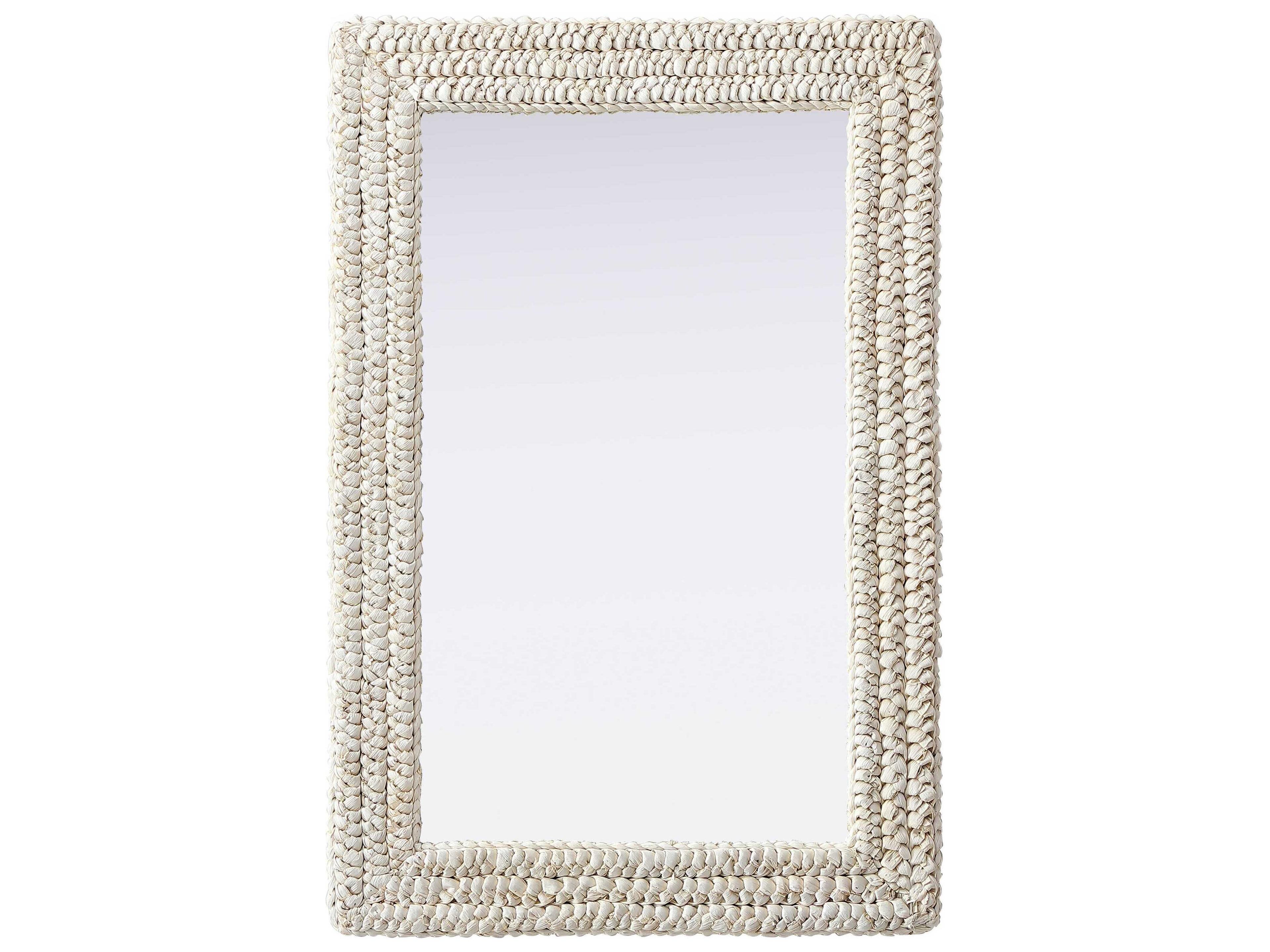 Elegant Lighting Marlowe Linen White Rectangular Wall Mirror