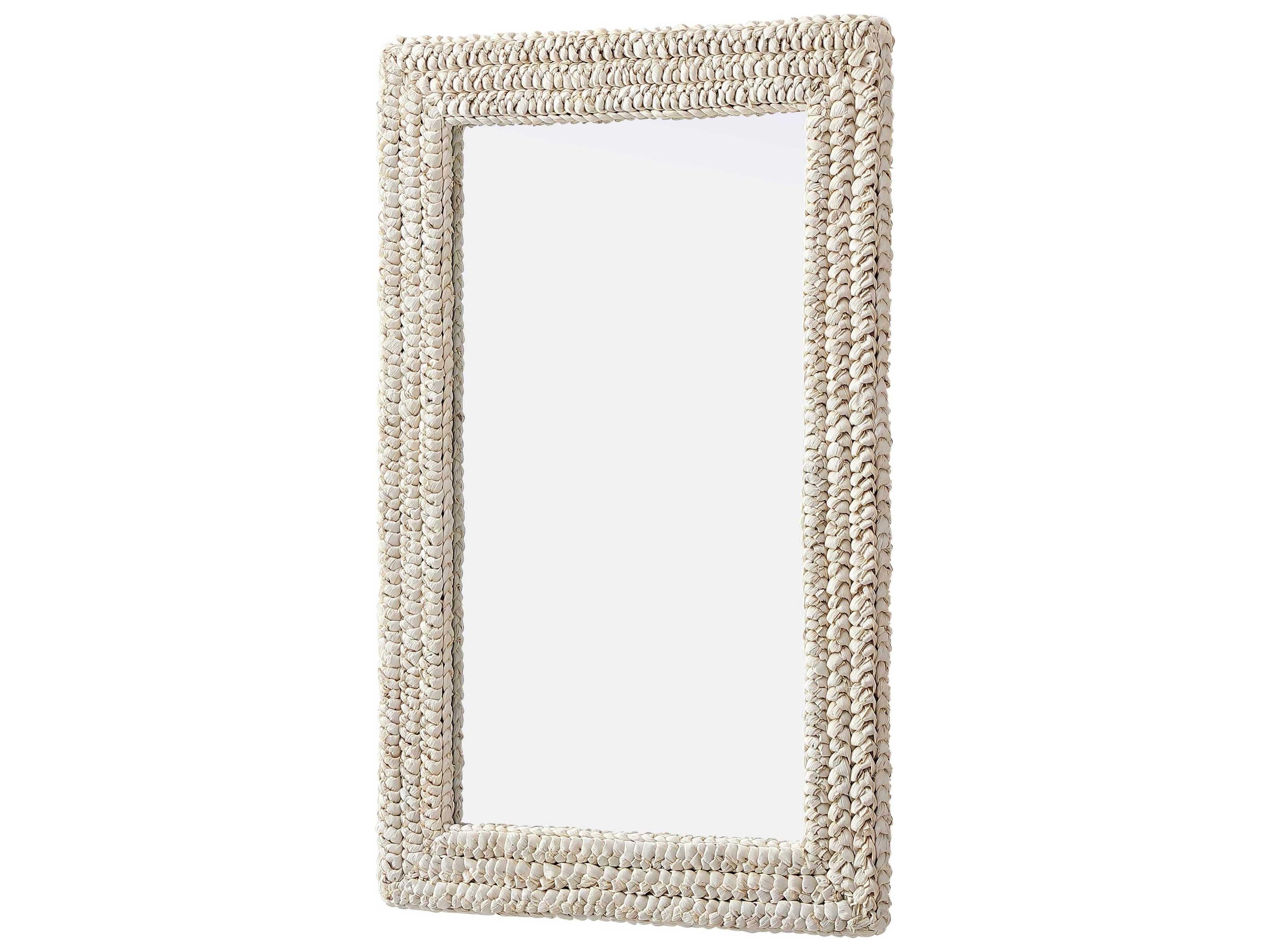 Elegant Lighting Marlowe Linen White Rectangular Wall Mirror