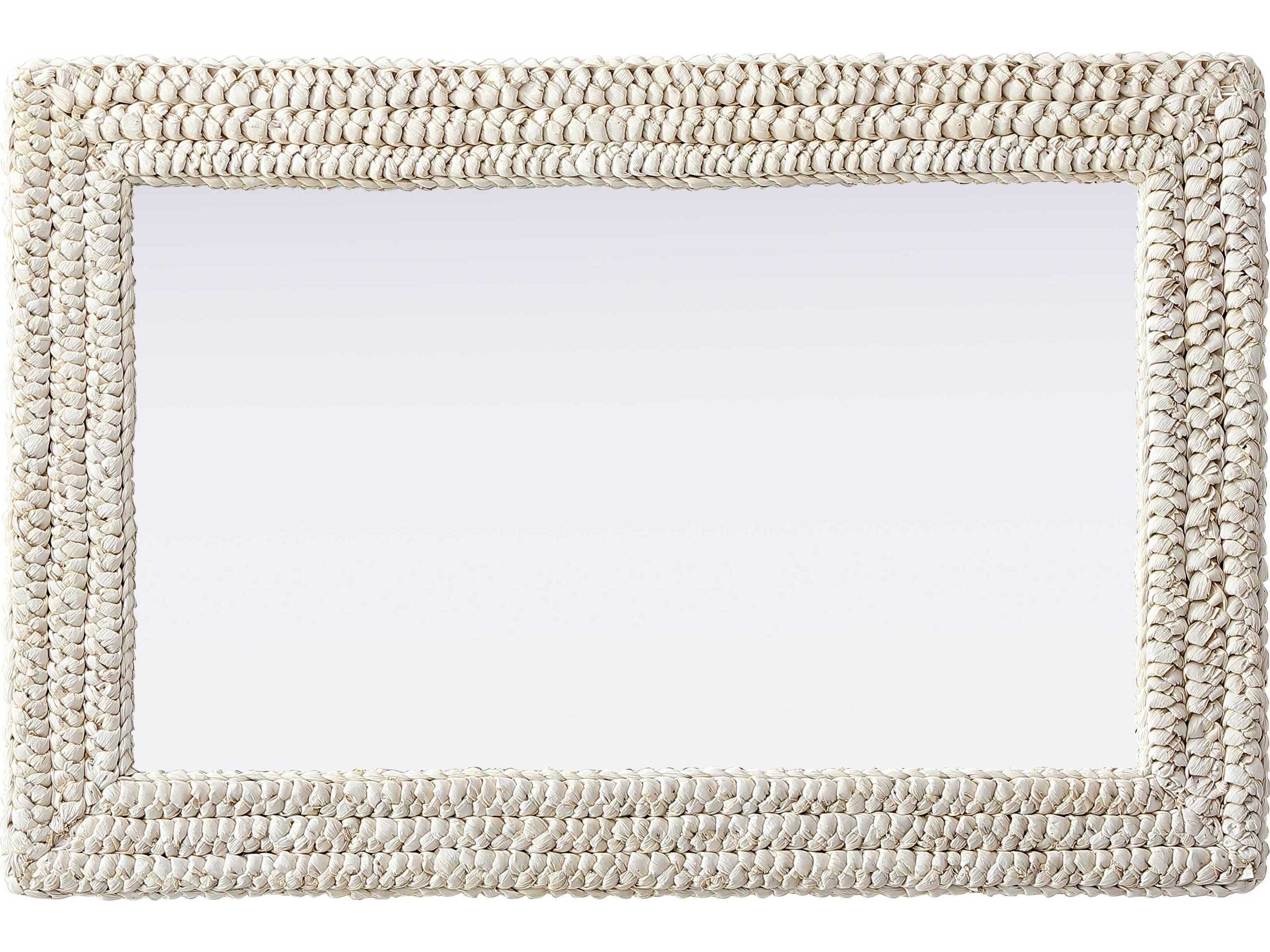 Elegant Lighting Marlowe Linen White Rectangular Wall Mirror