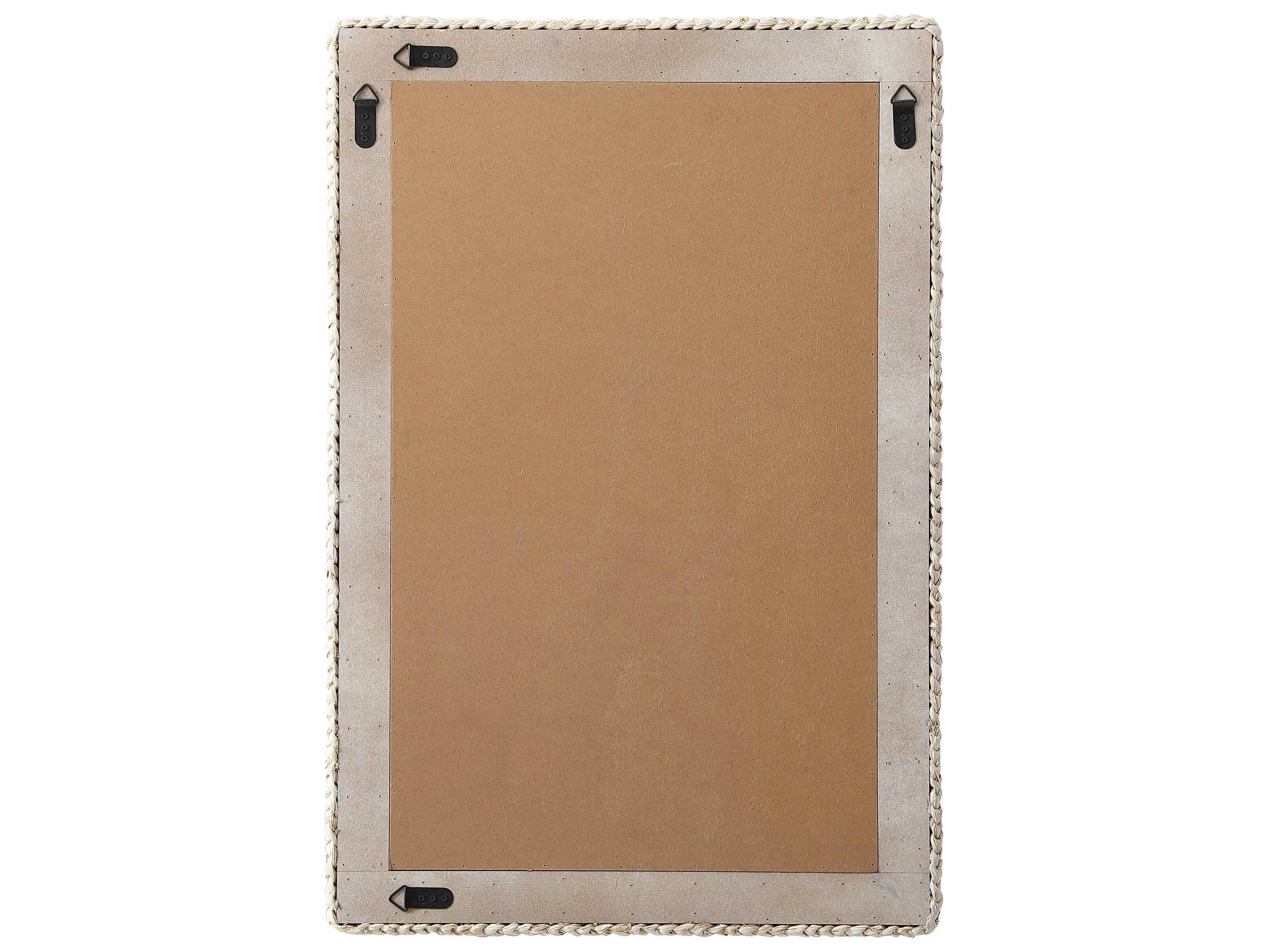 Elegant Lighting Marlowe Linen White Rectangular Wall Mirror