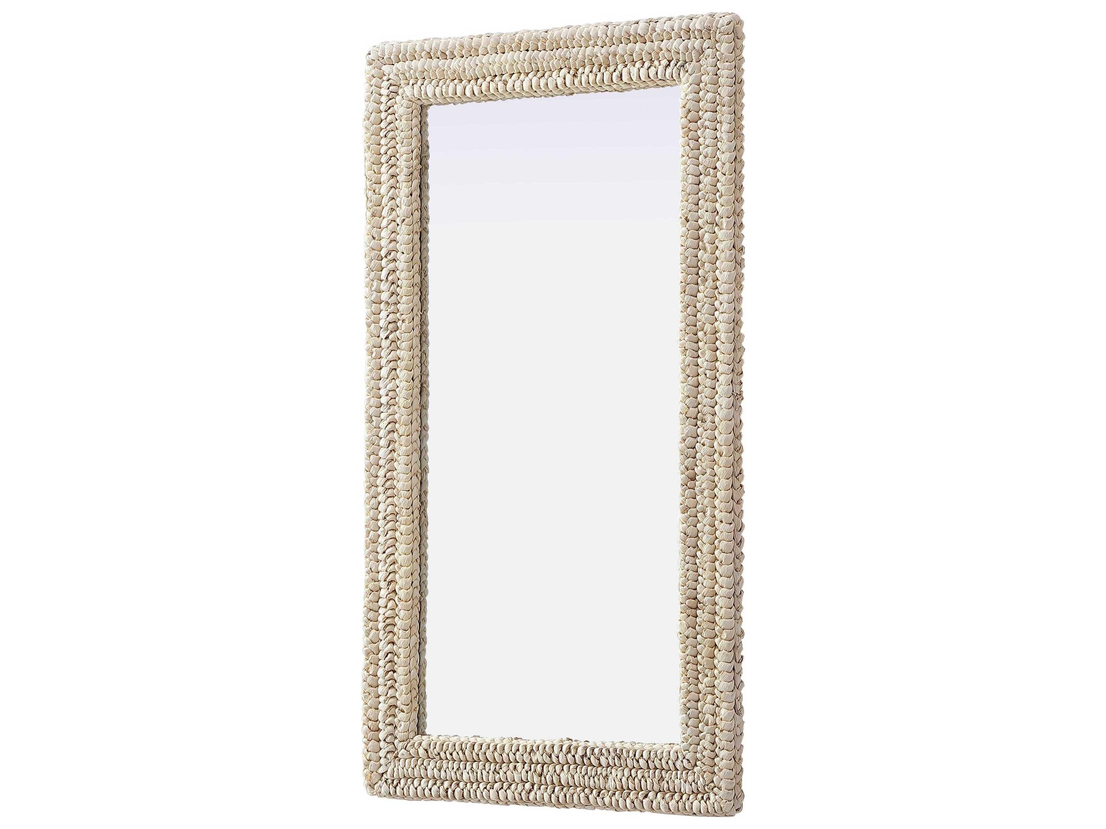 Elegant Lighting Marlowe Linen White Rectangular Wall Mirror
