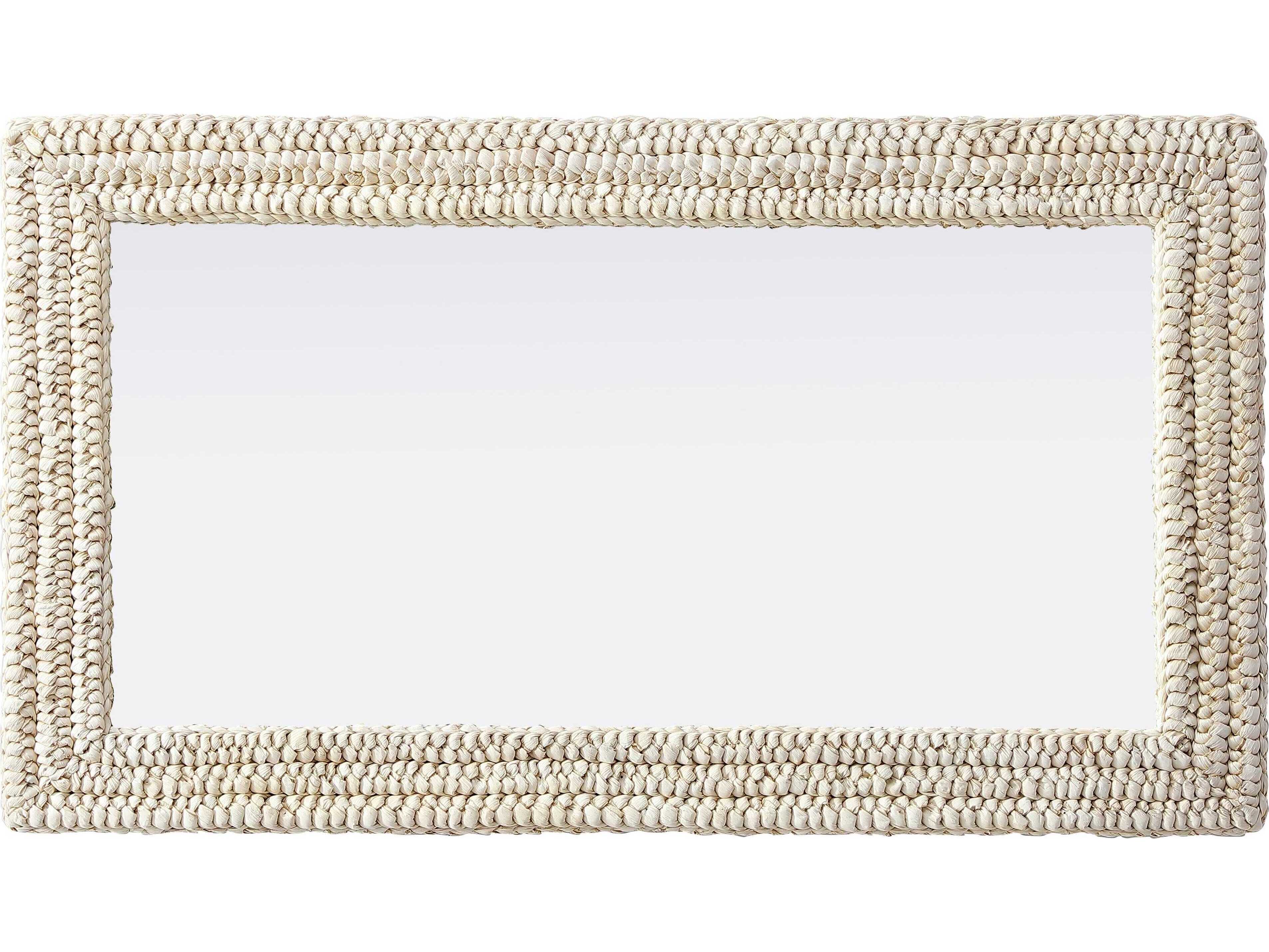 Elegant Lighting Marlowe Linen White Rectangular Wall Mirror