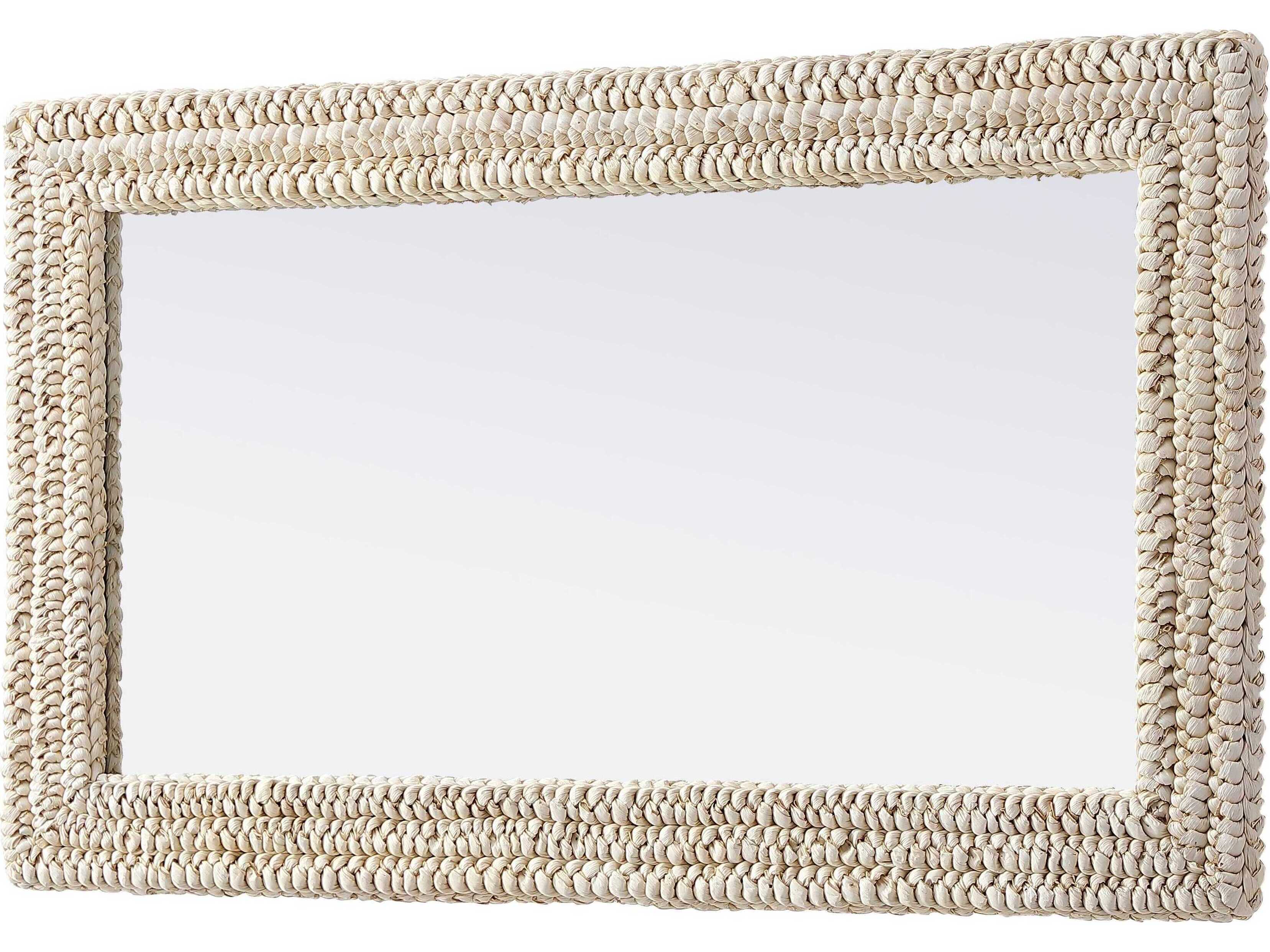 Elegant Lighting Marlowe Linen White Rectangular Wall Mirror