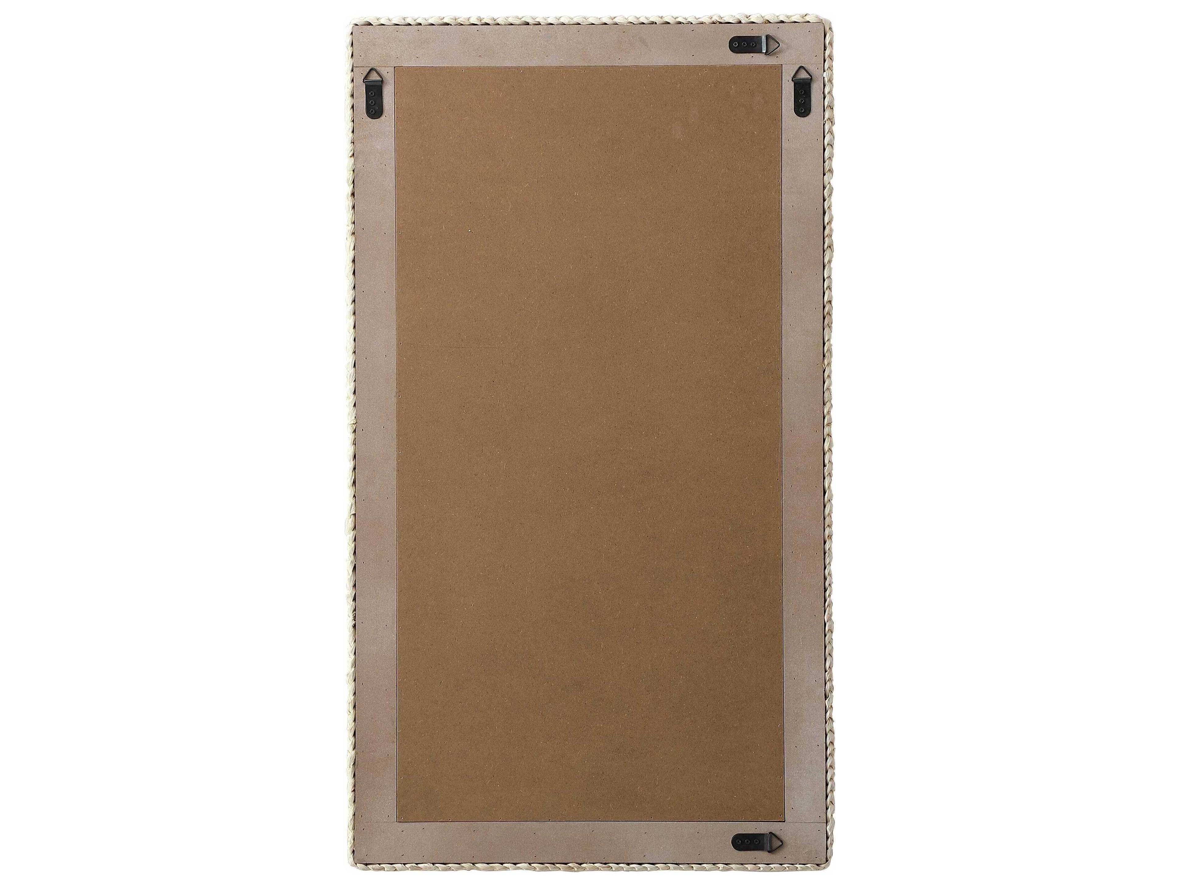 Elegant Lighting Marlowe Linen White Rectangular Wall Mirror