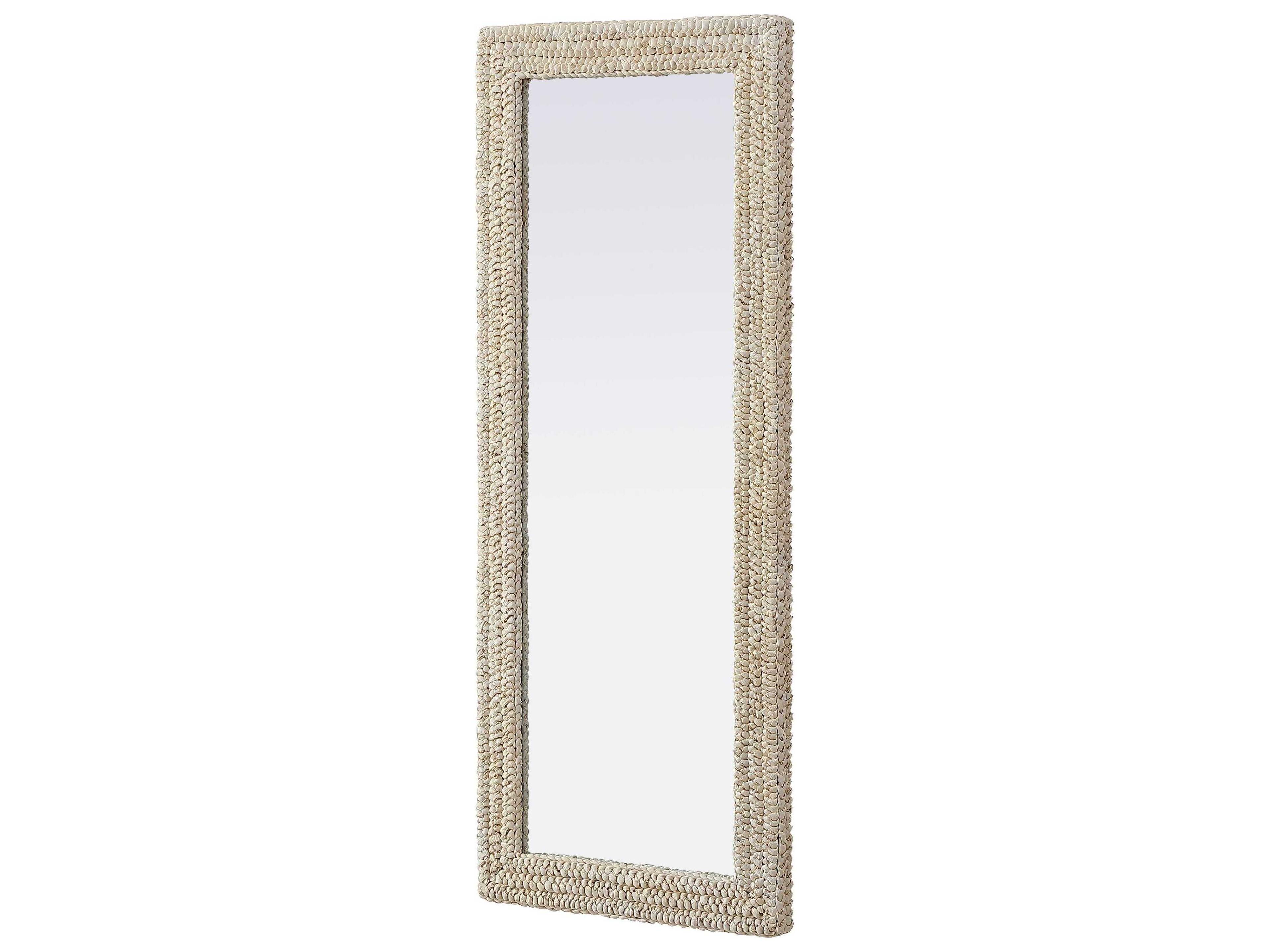 Elegant Lighting Marlowe Linen White Rectangular Wall Mirror