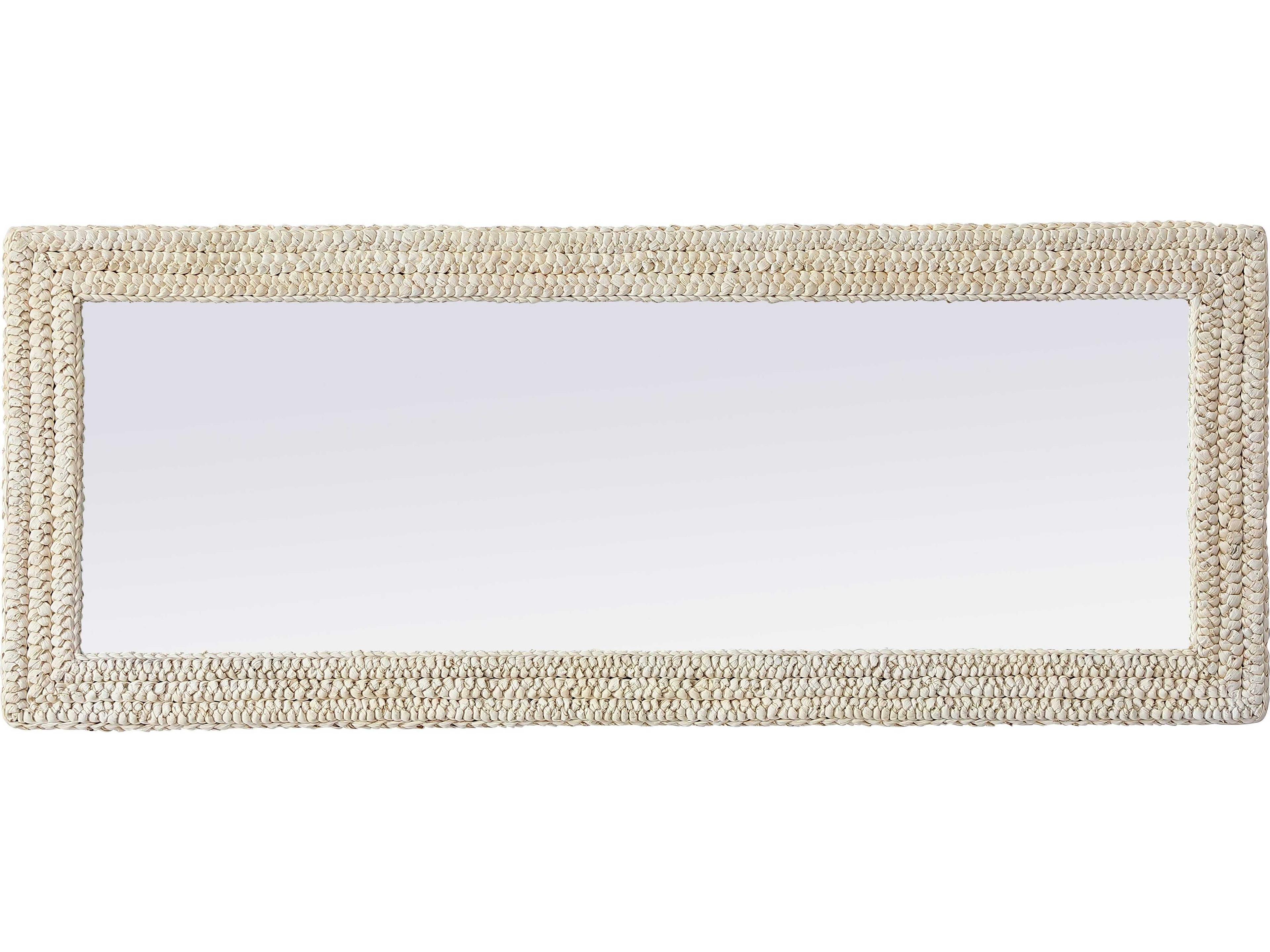 Elegant Lighting Marlowe Linen White Rectangular Wall Mirror
