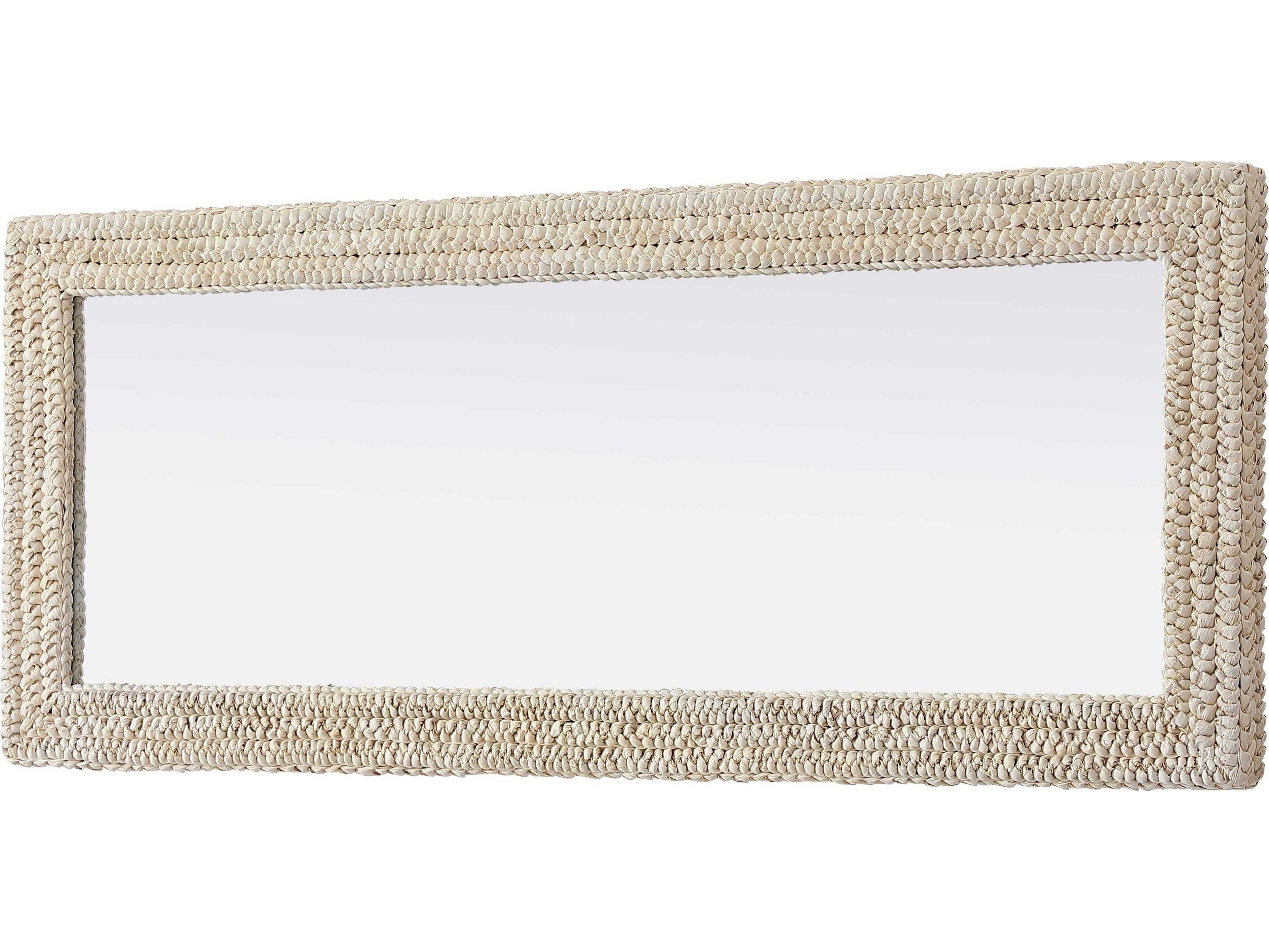 Elegant Lighting Marlowe Linen White Rectangular Wall Mirror