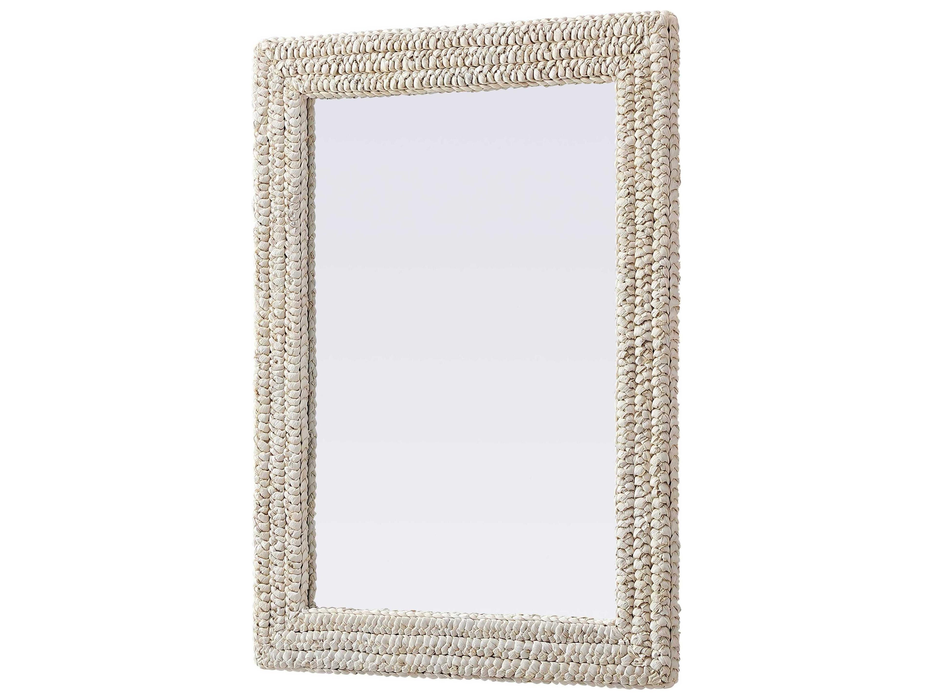 Elegant Lighting Marlowe Linen White Rectangular Wall Mirror