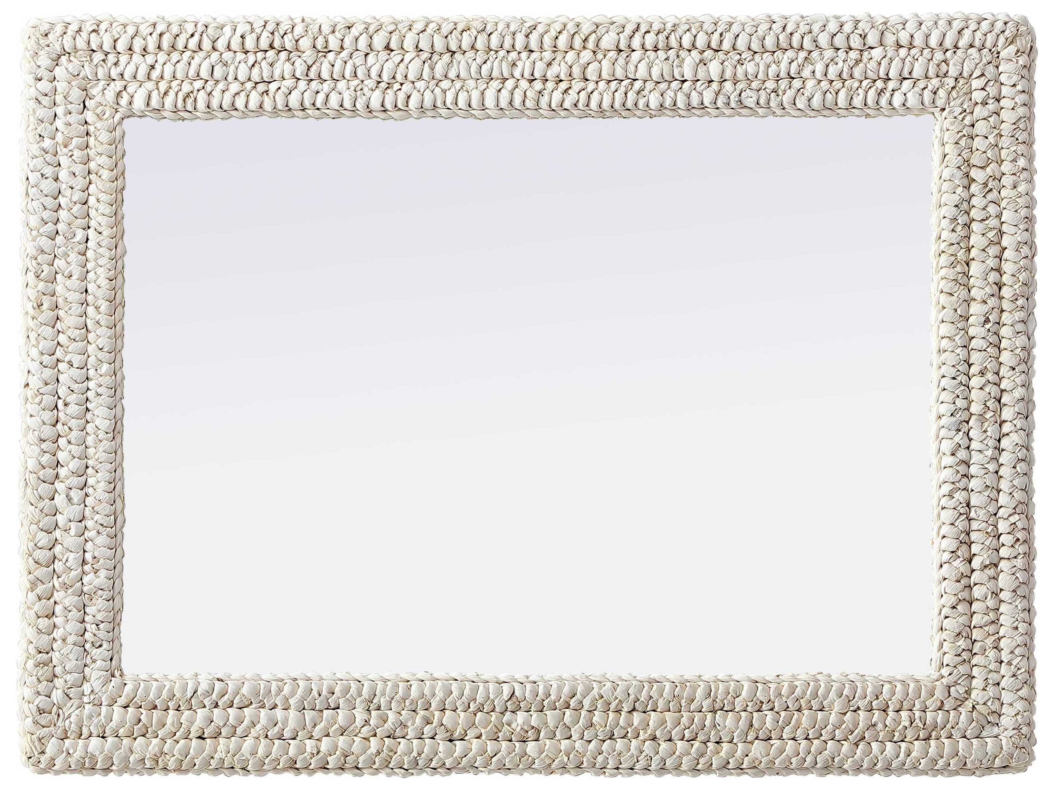 Elegant Lighting Marlowe Linen White Rectangular Wall Mirror