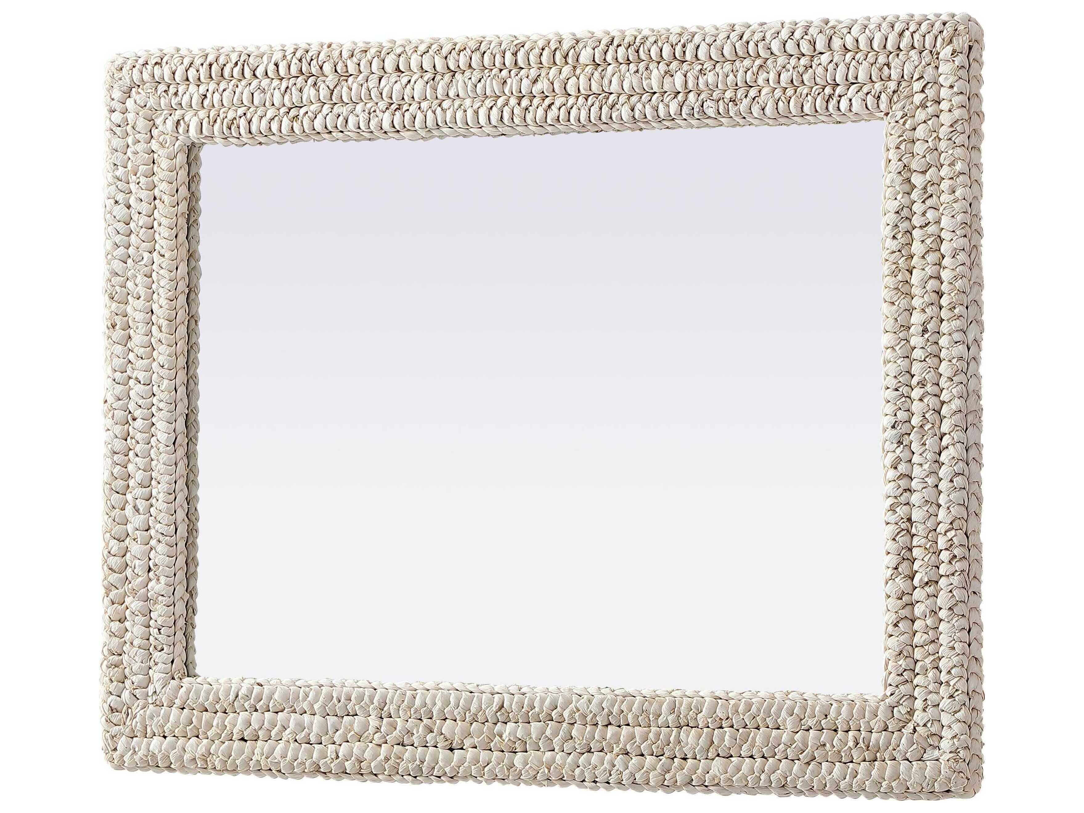 Elegant Lighting Marlowe Linen White Rectangular Wall Mirror