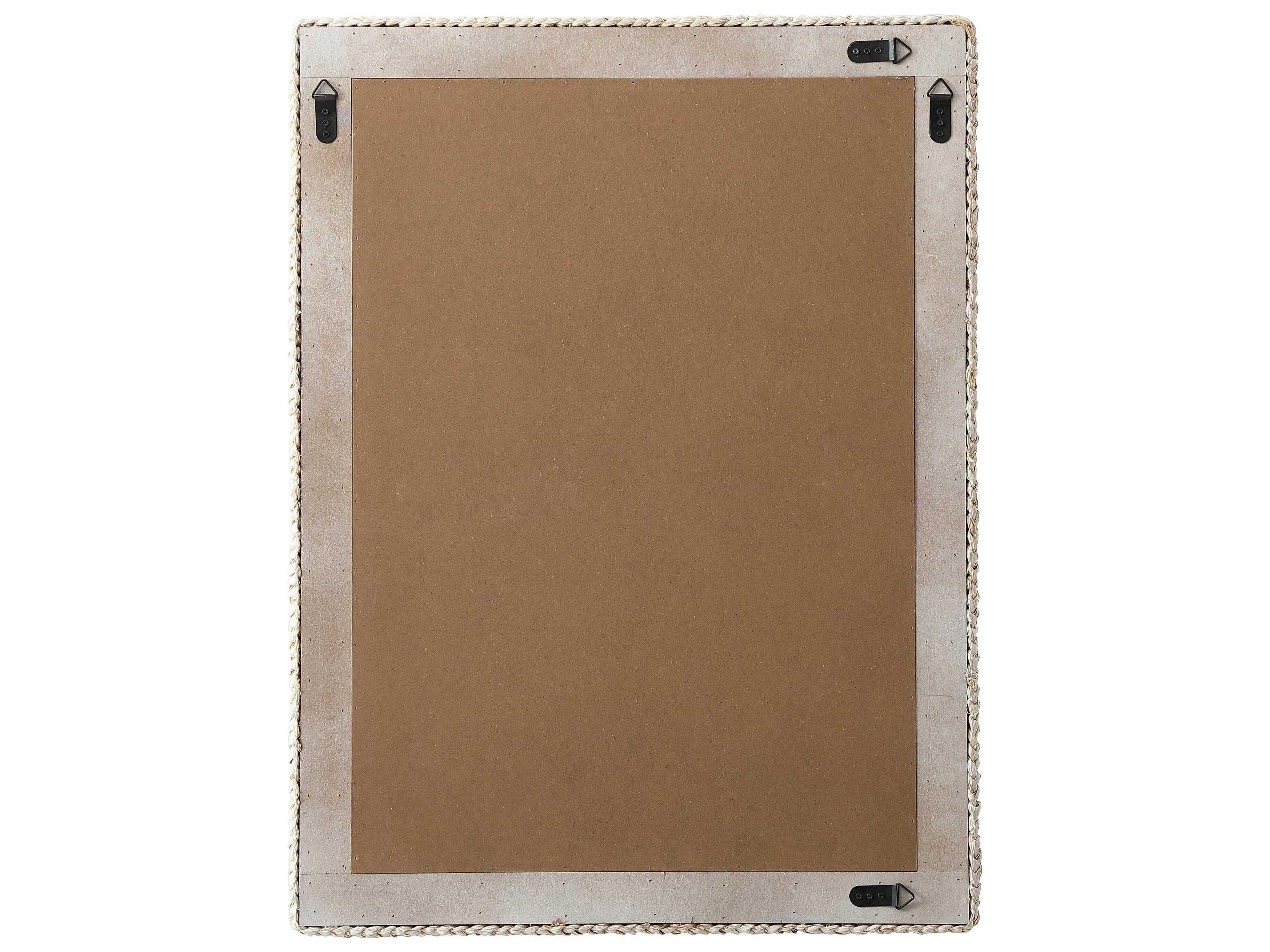 Elegant Lighting Marlowe Linen White Rectangular Wall Mirror