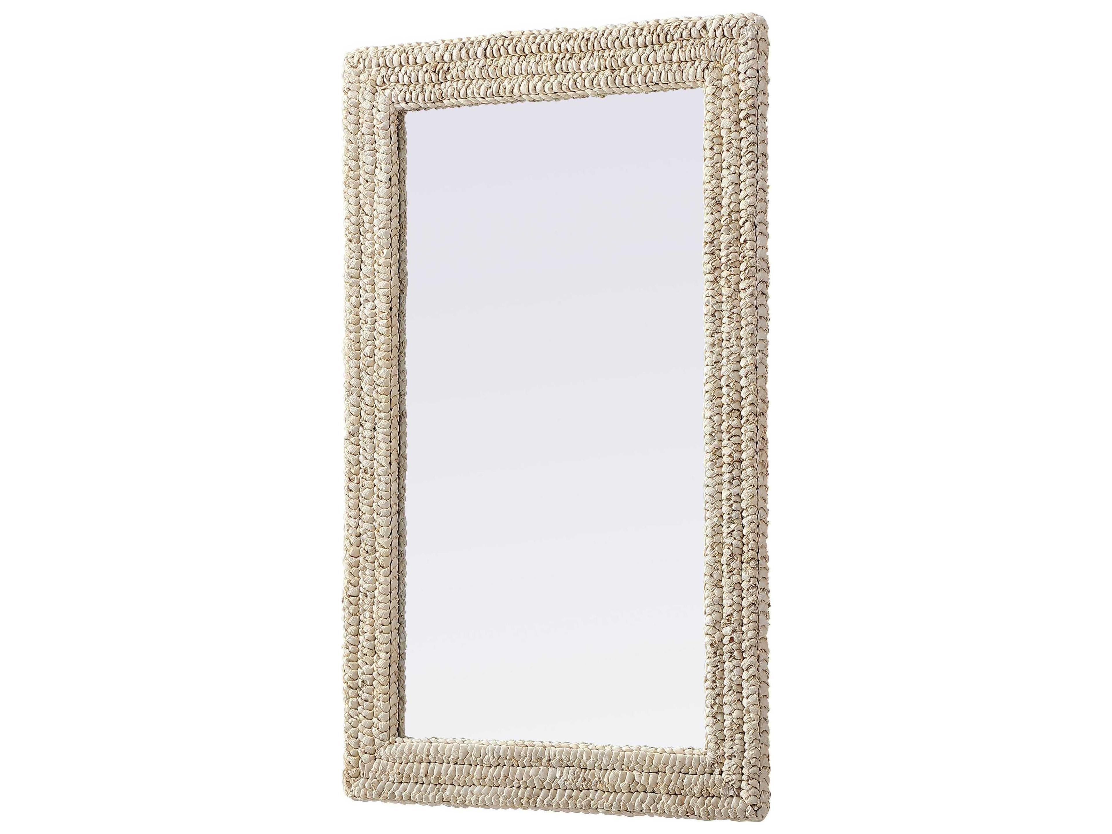 Elegant Lighting Marlowe Linen White Rectangular Wall Mirror