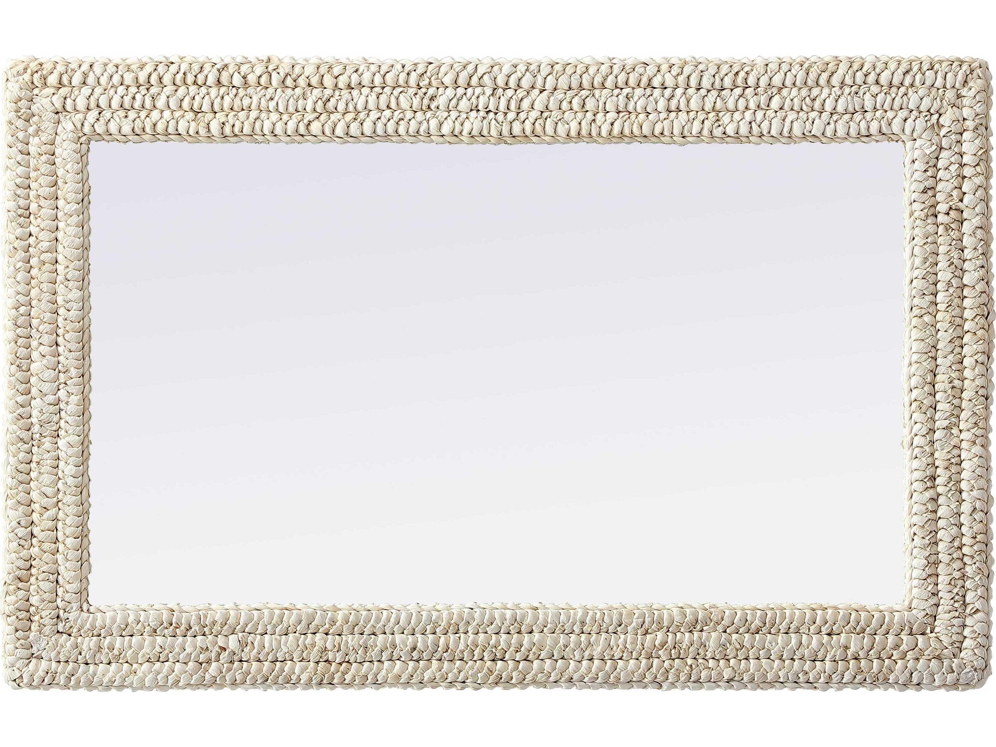 Elegant Lighting Marlowe Linen White Rectangular Wall Mirror
