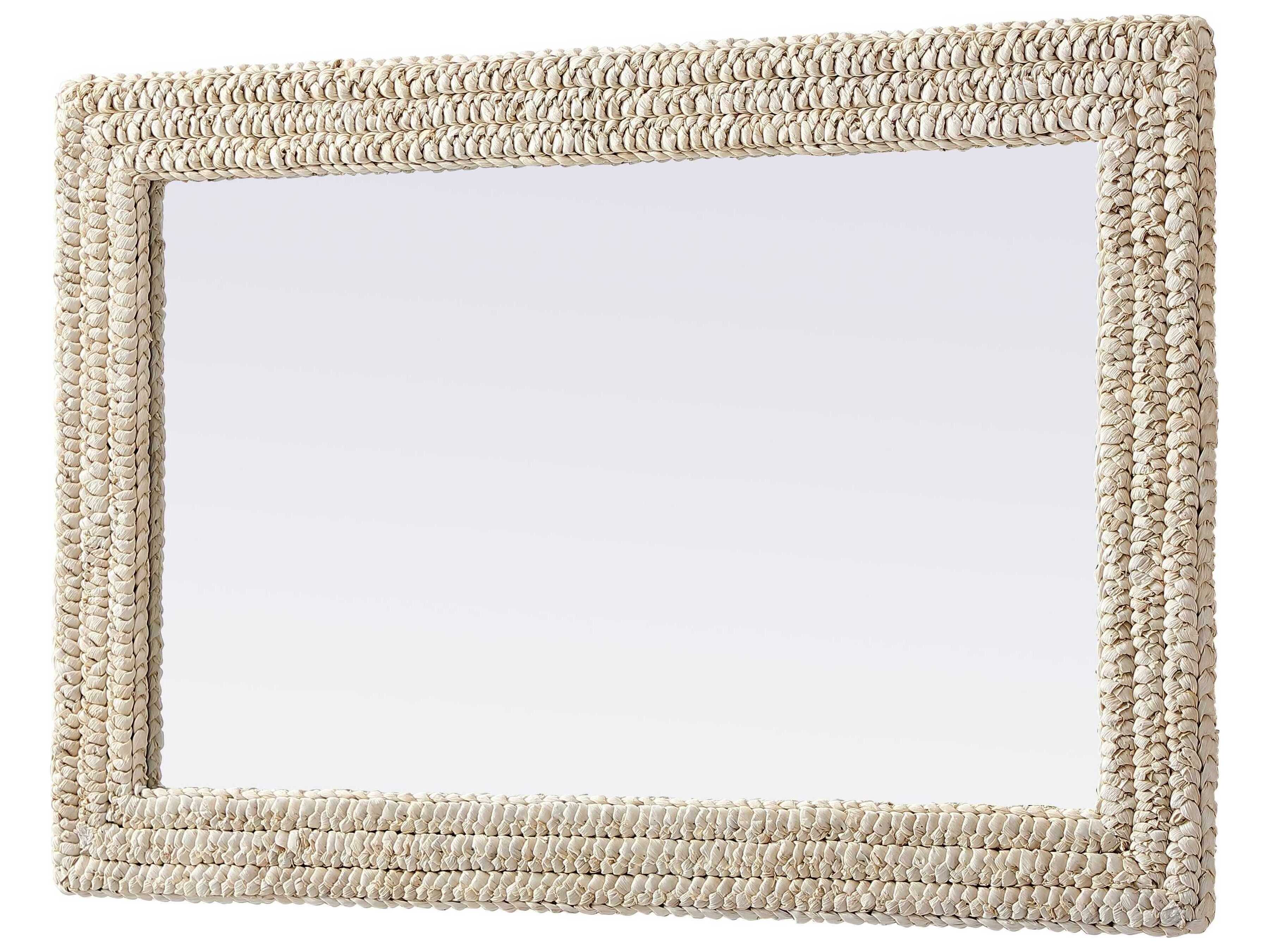 Elegant Lighting Marlowe Linen White Rectangular Wall Mirror