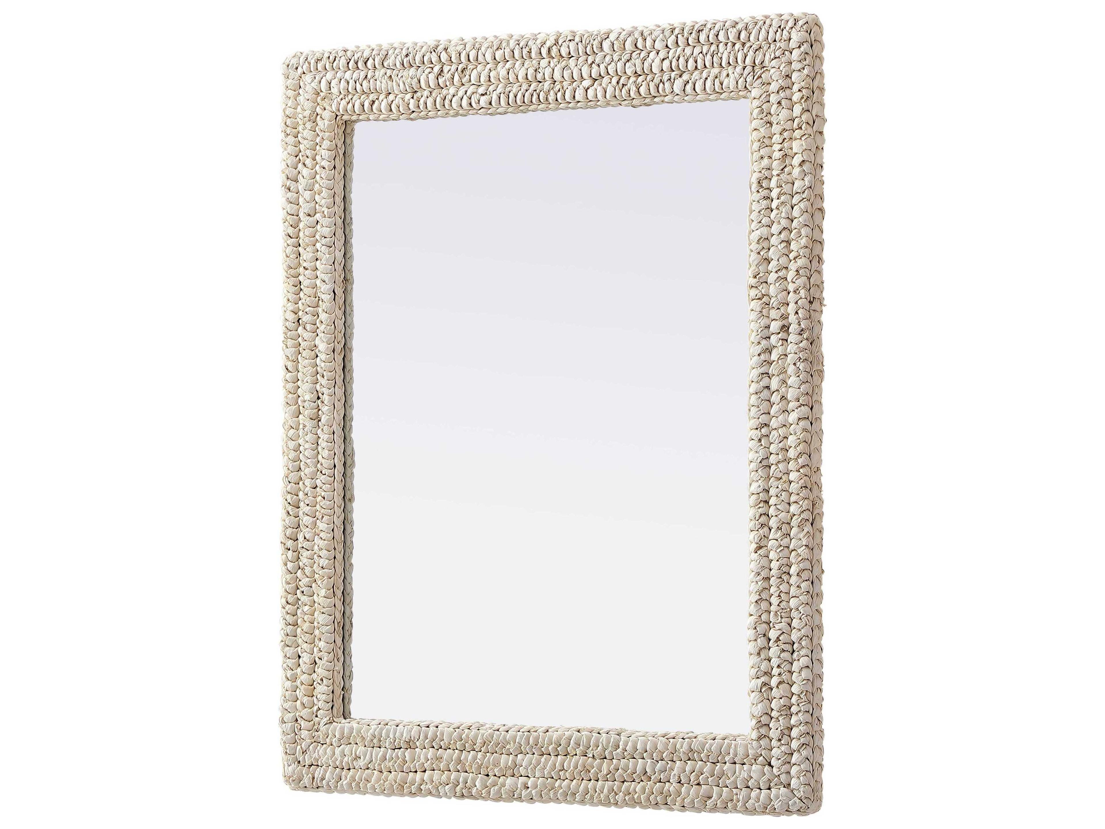 Elegant Lighting Marlowe Linen White Rectangular Wall Mirror