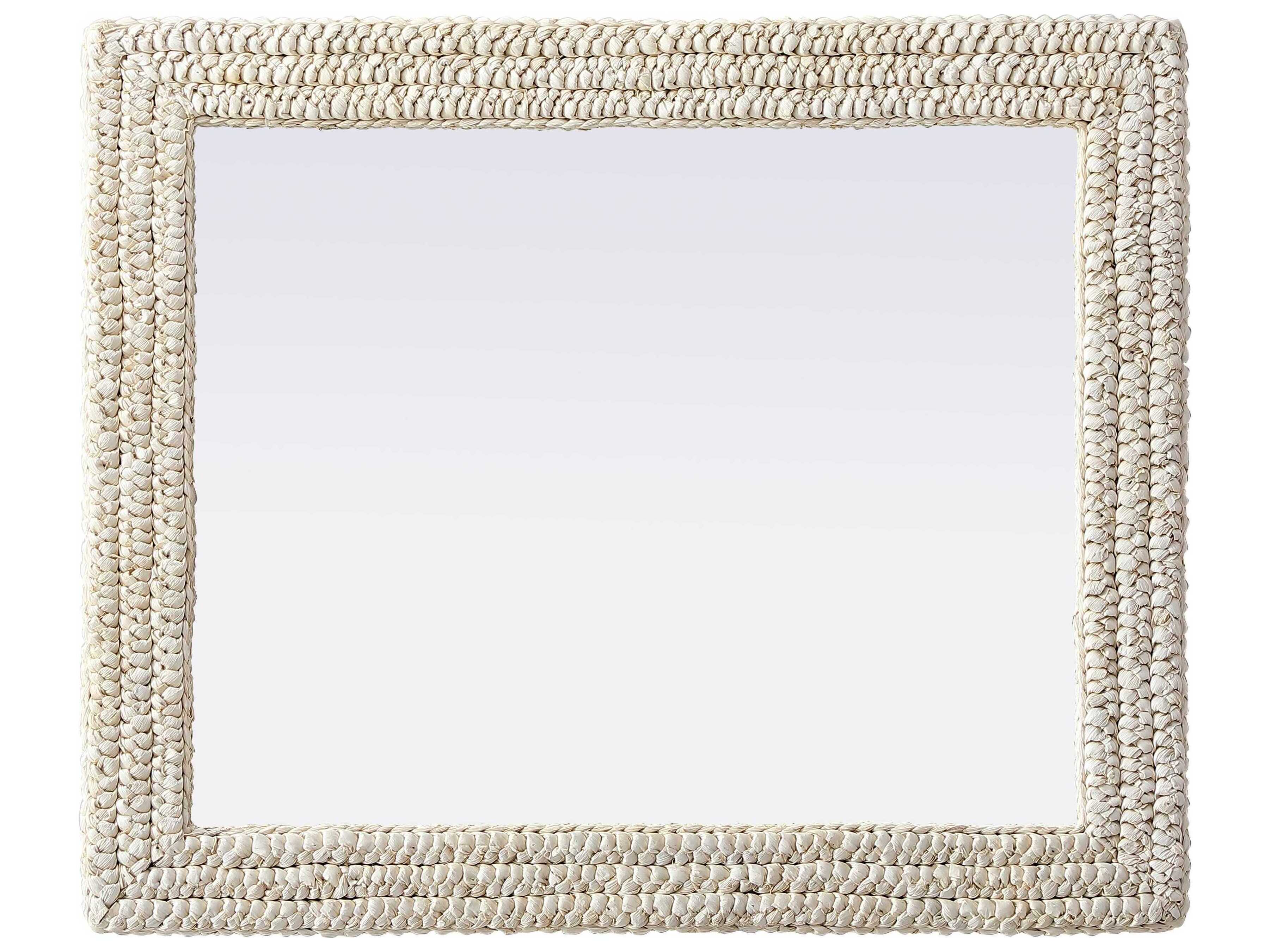 Elegant Lighting Marlowe Linen White Rectangular Wall Mirror