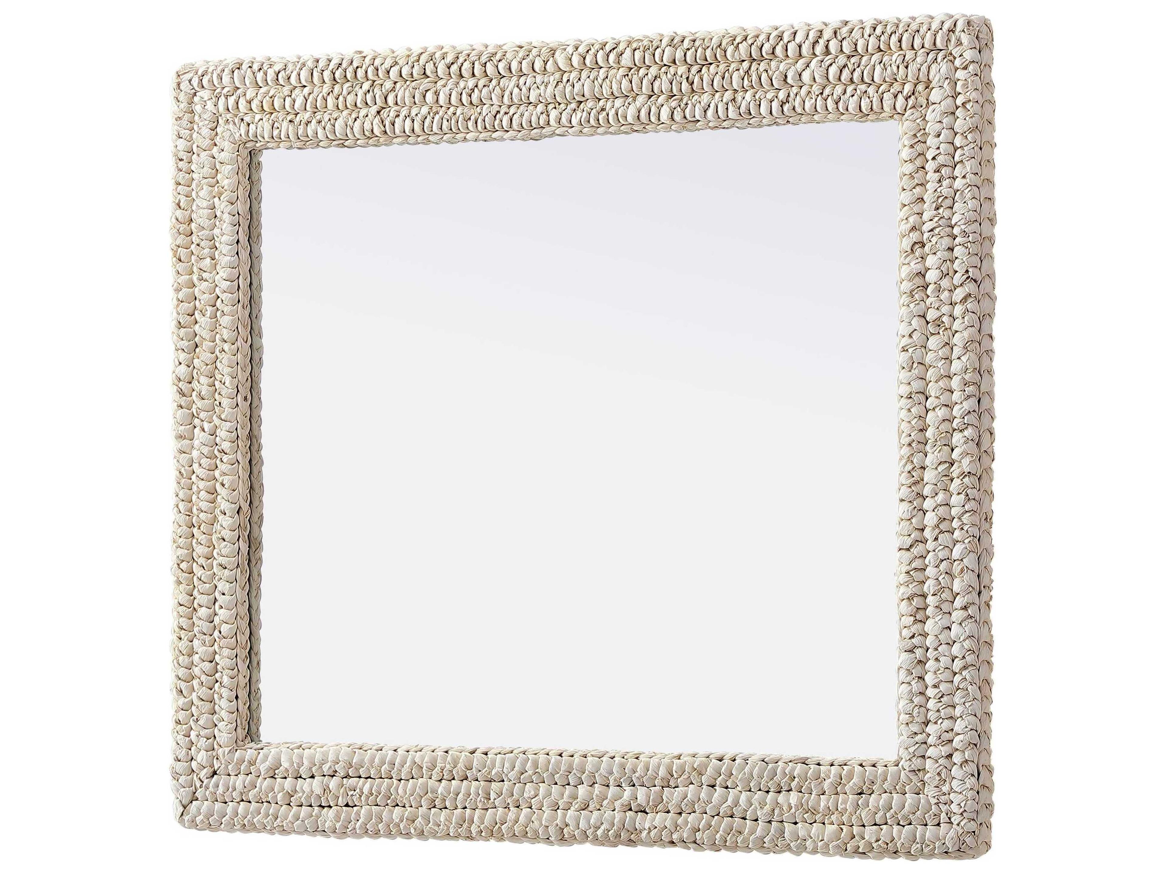 Elegant Lighting Marlowe Linen White Rectangular Wall Mirror