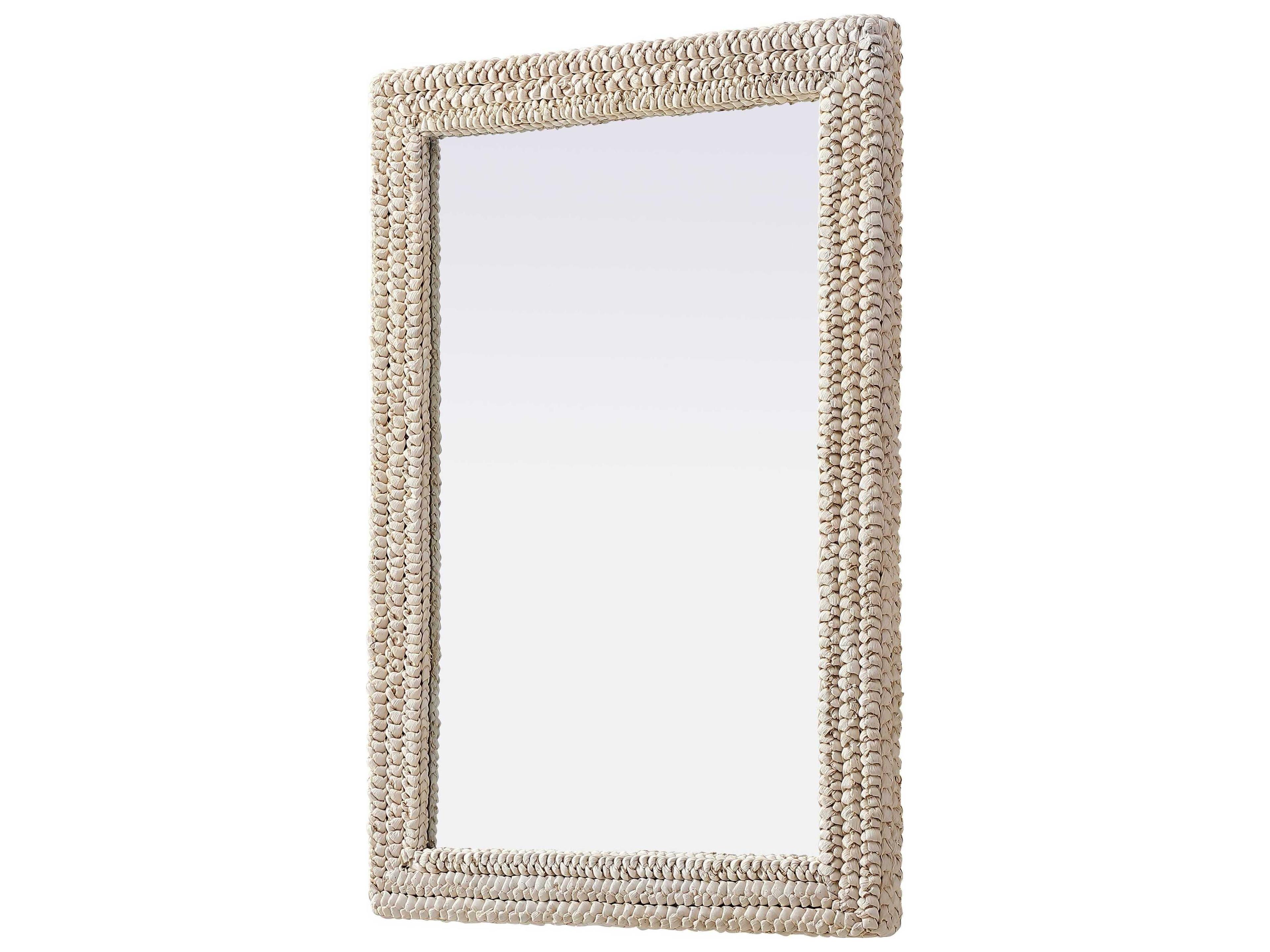 Elegant Lighting Marlowe Linen White Rectangular Wall Mirror
