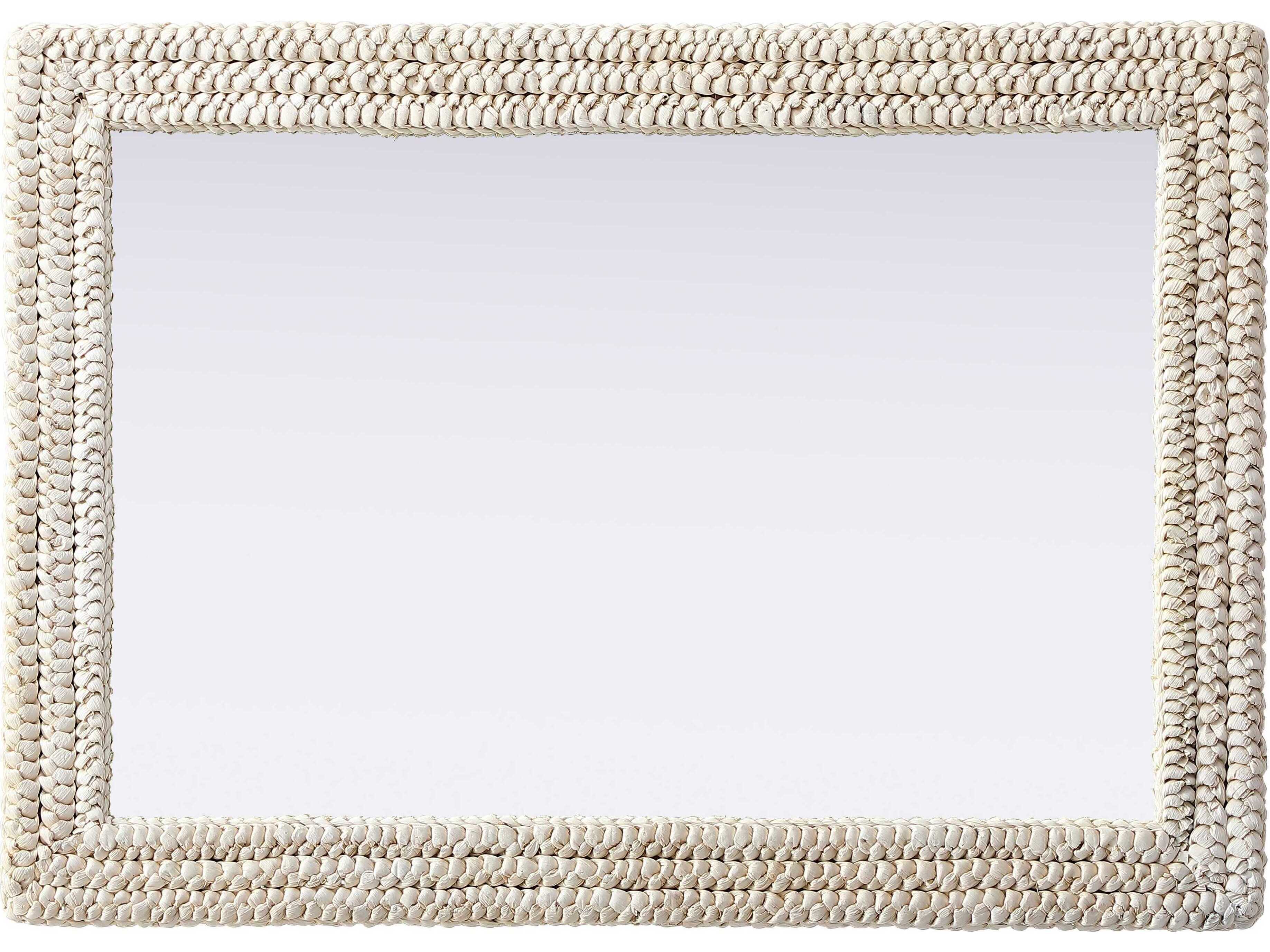 Elegant Lighting Marlowe Linen White Rectangular Wall Mirror