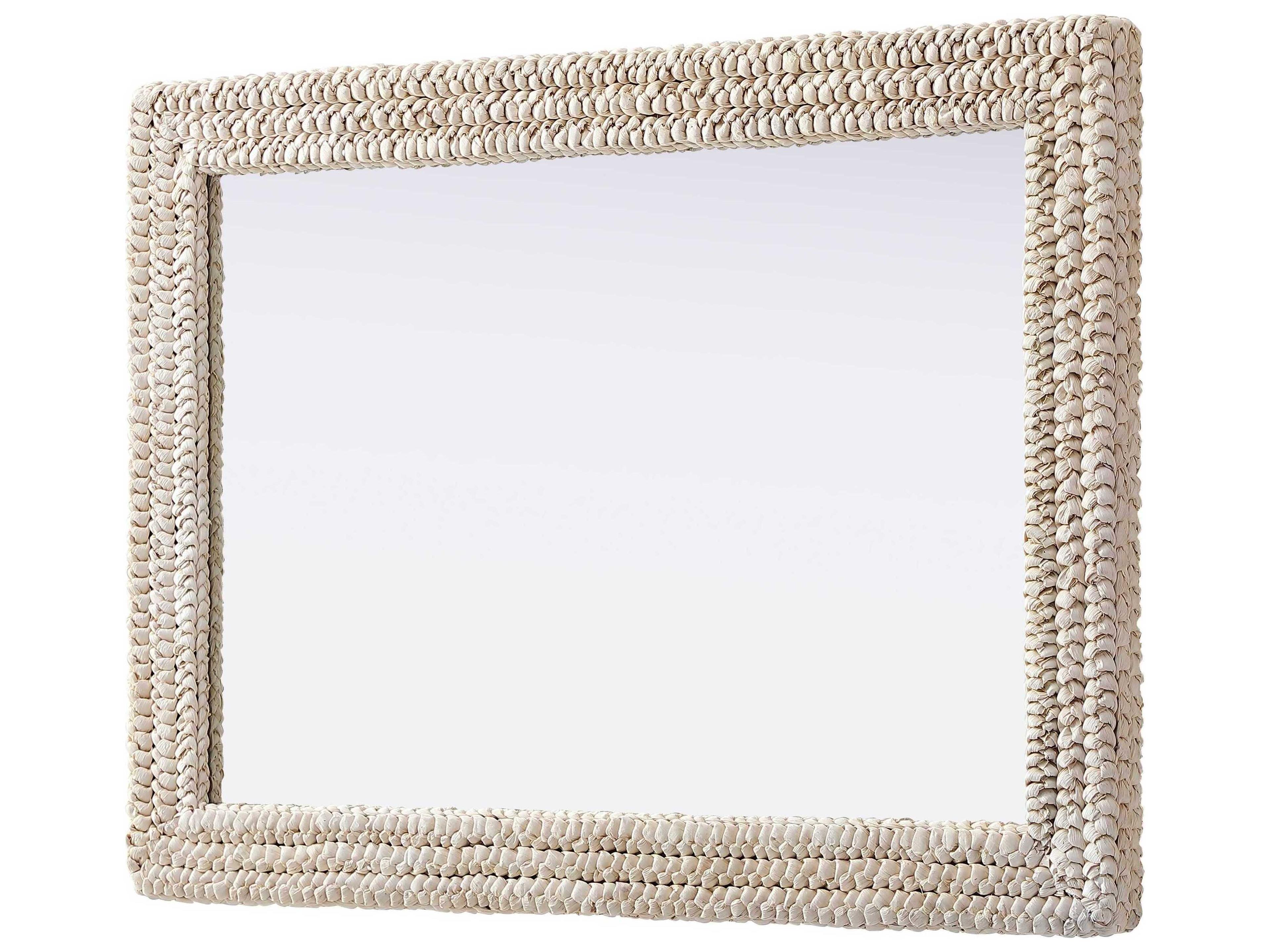 Elegant Lighting Marlowe Linen White Rectangular Wall Mirror