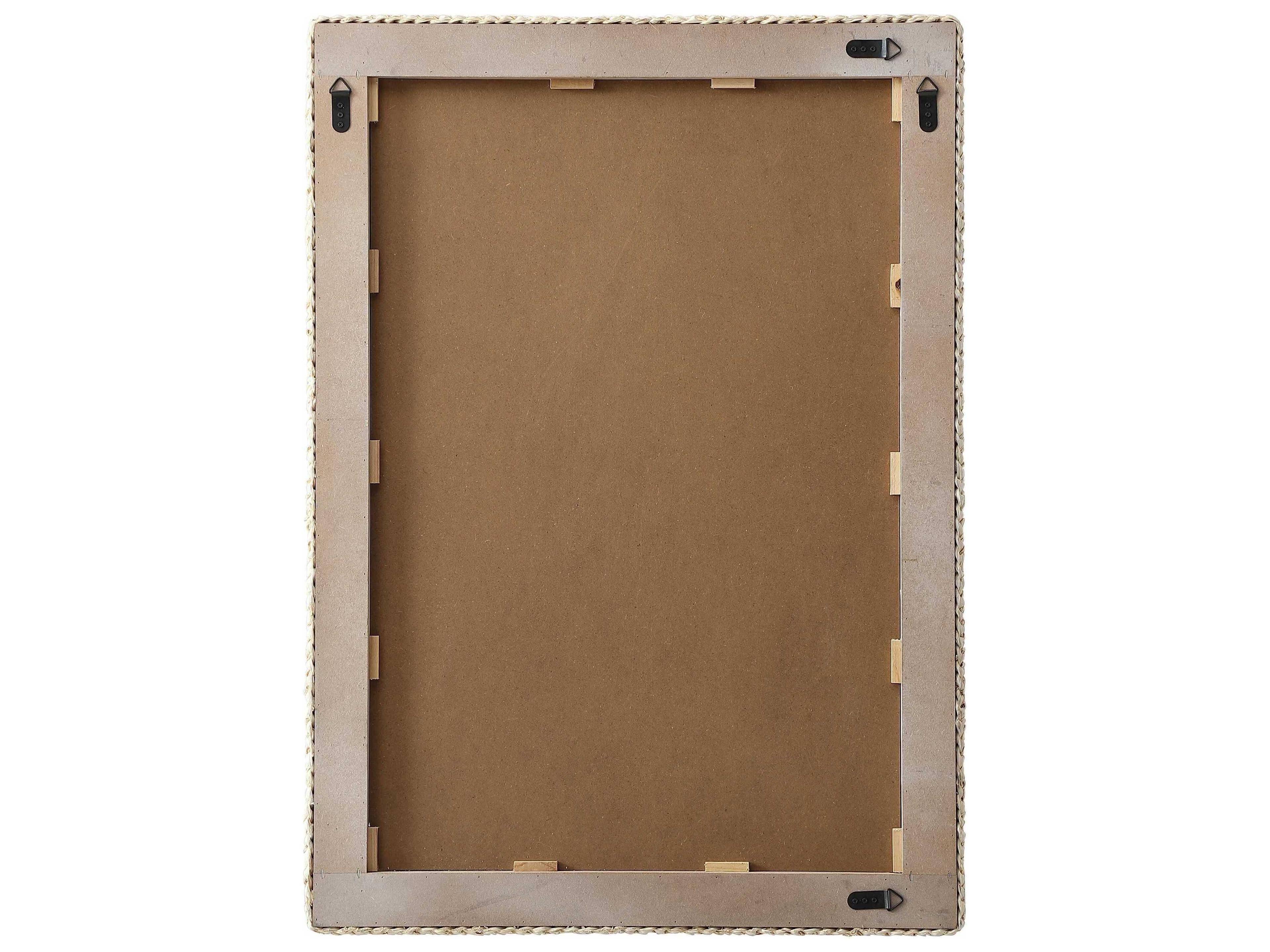 Elegant Lighting Marlowe Linen White Rectangular Wall Mirror