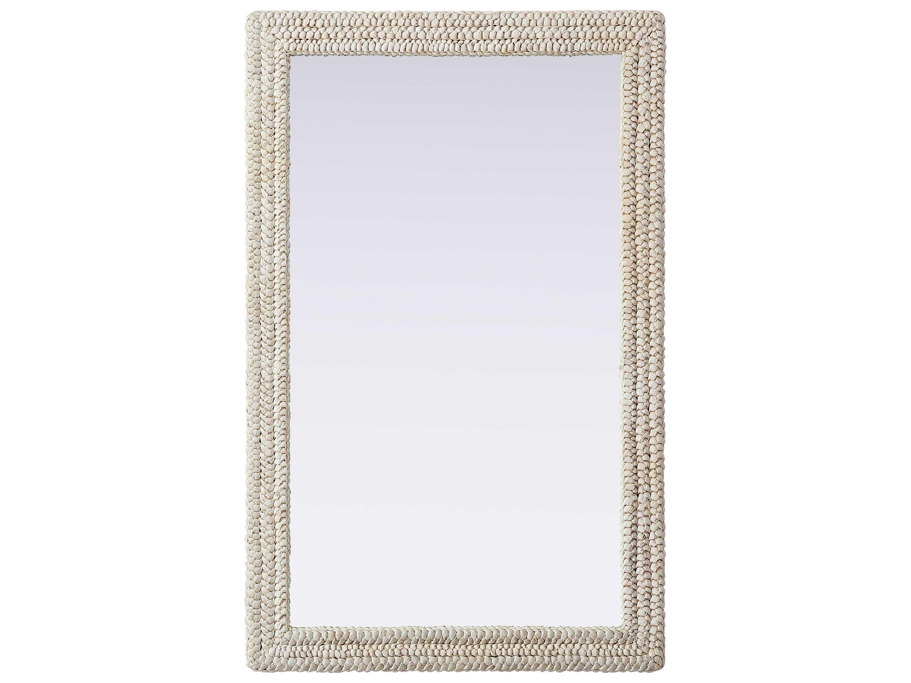 Elegant Lighting Marlowe Linen White Rectangular Wall Mirror