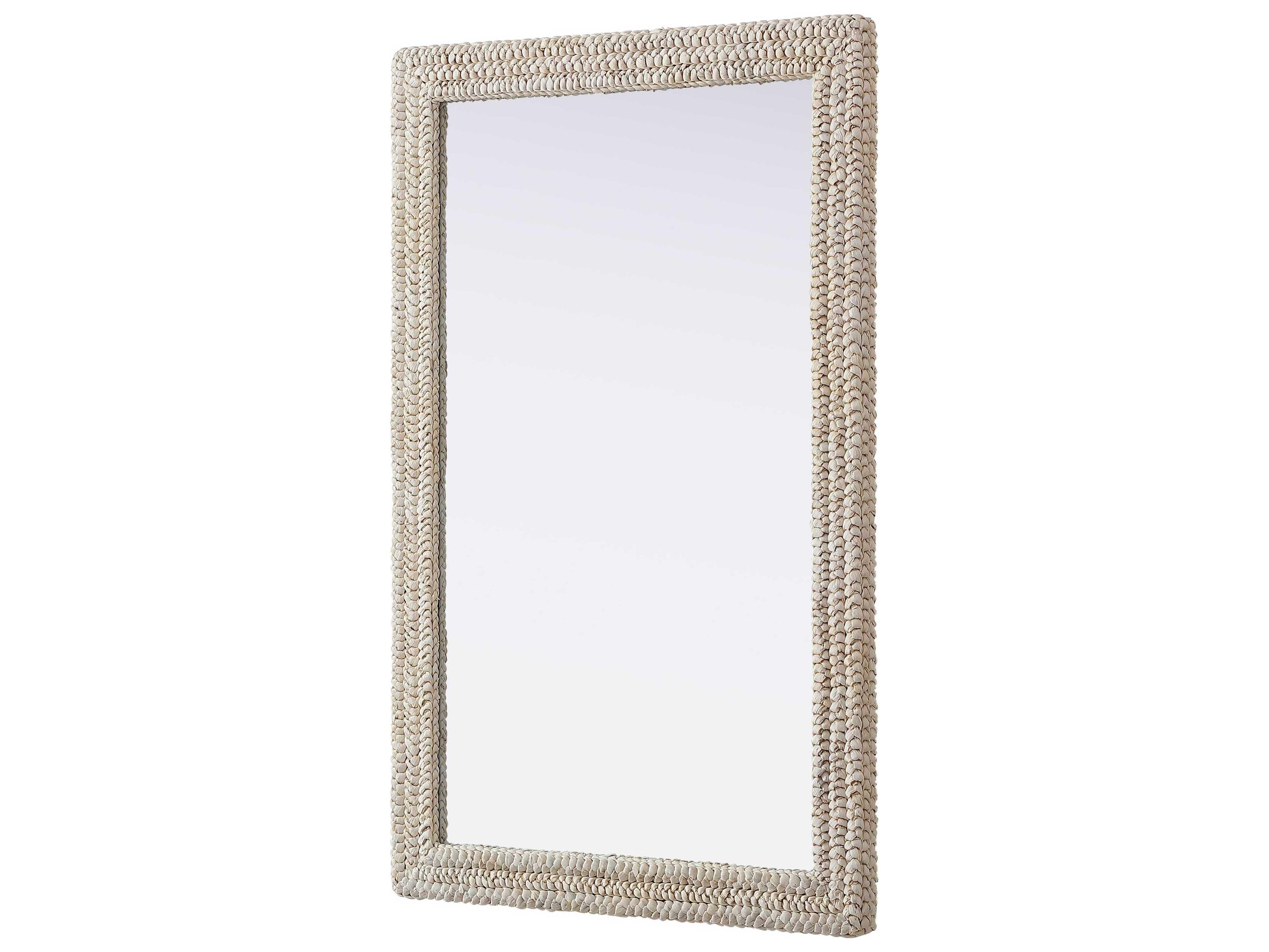 Elegant Lighting Marlowe Linen White Rectangular Wall Mirror