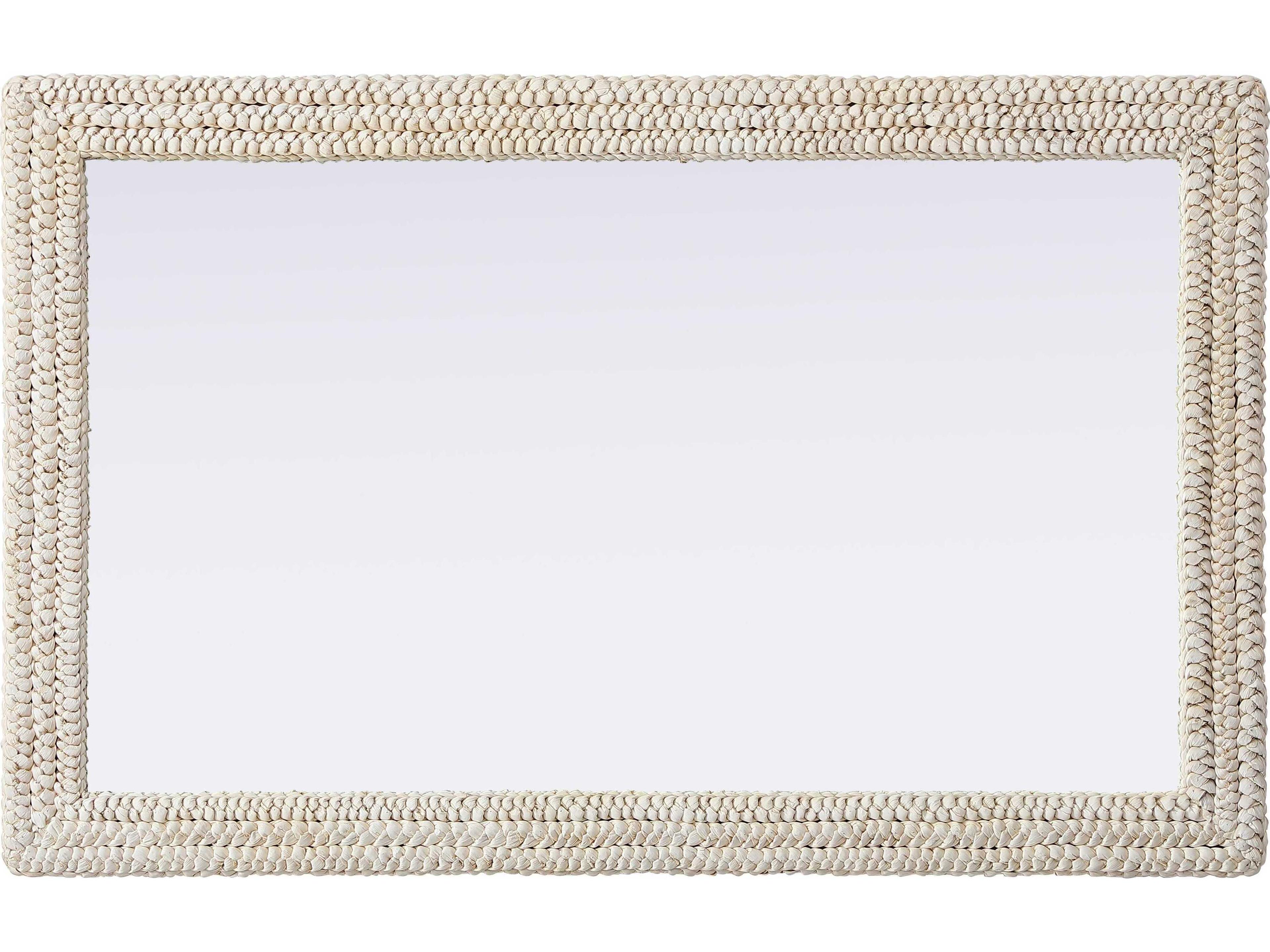 Elegant Lighting Marlowe Linen White Rectangular Wall Mirror
