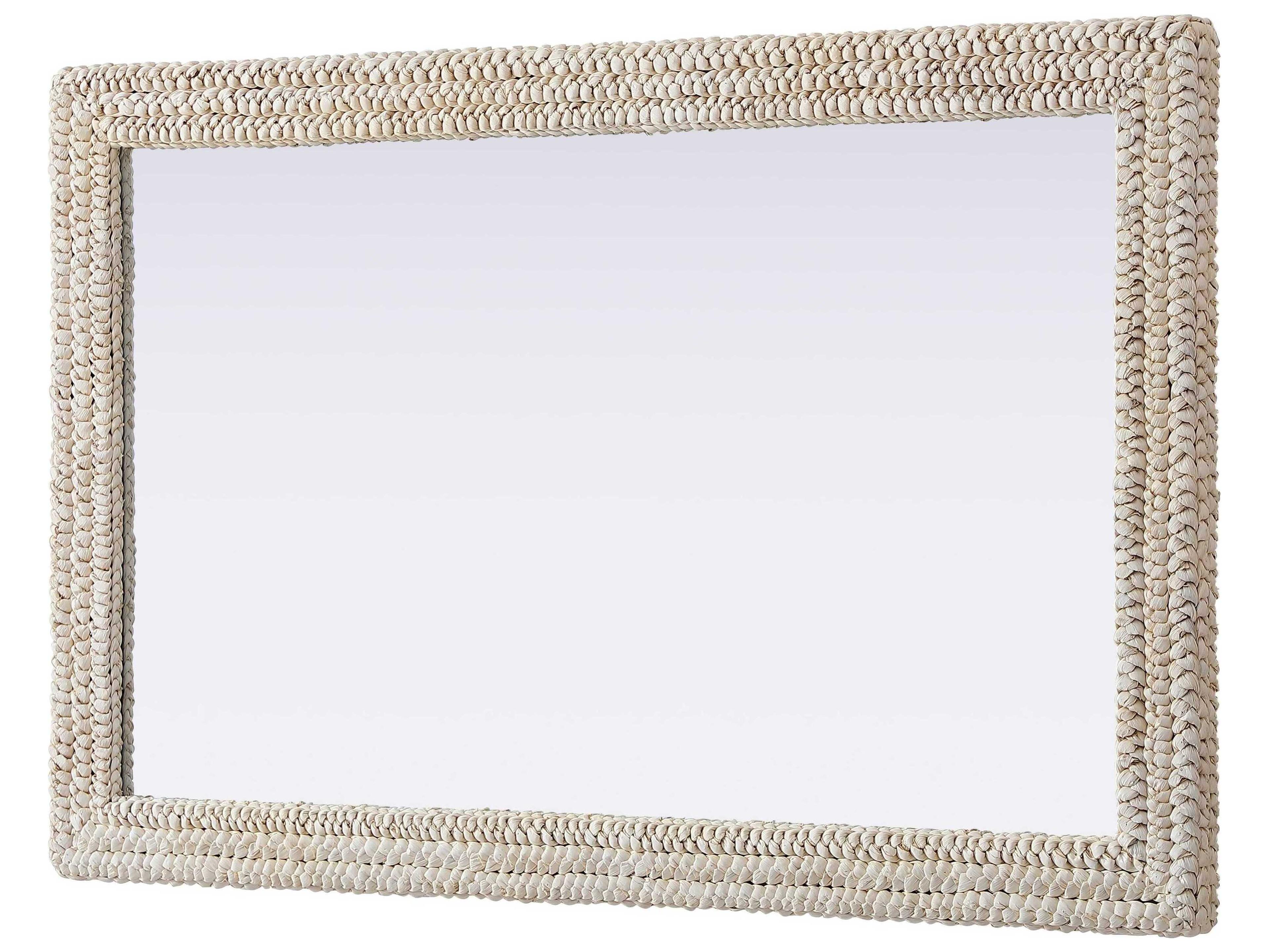 Elegant Lighting Marlowe Linen White Rectangular Wall Mirror