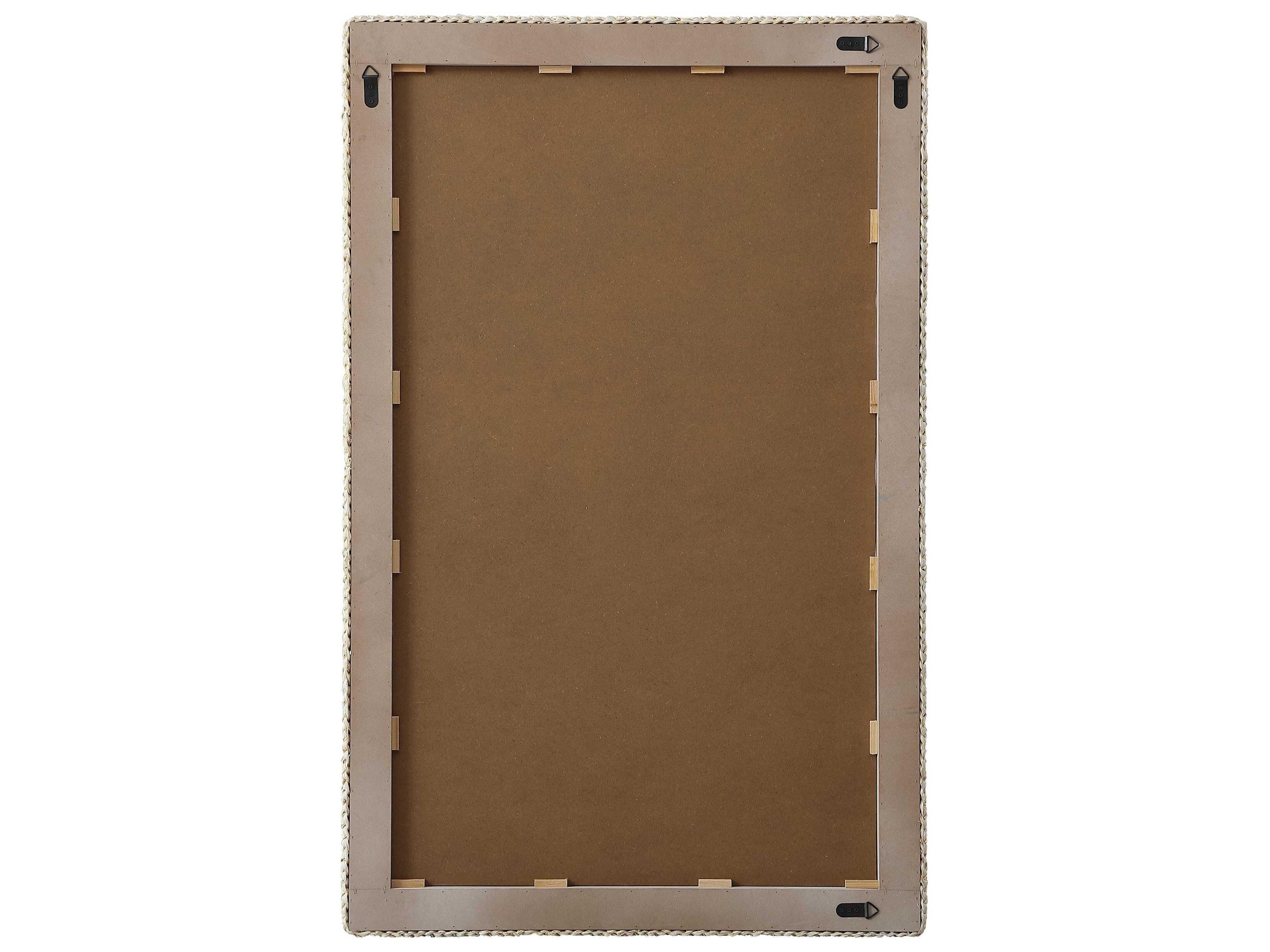 Elegant Lighting Marlowe Linen White Rectangular Wall Mirror