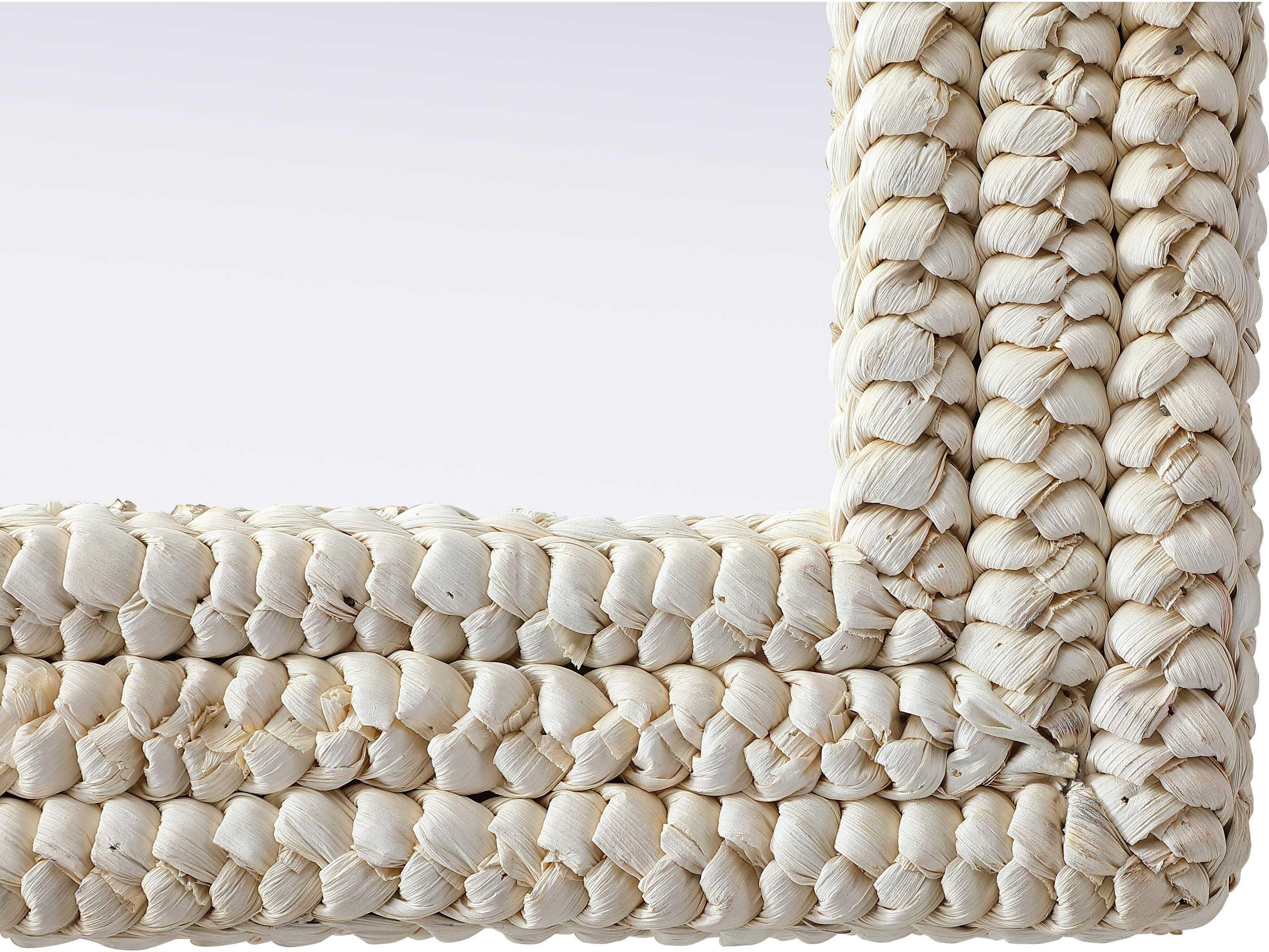 Elegant Lighting Marlowe Linen White Square Wall Mirror