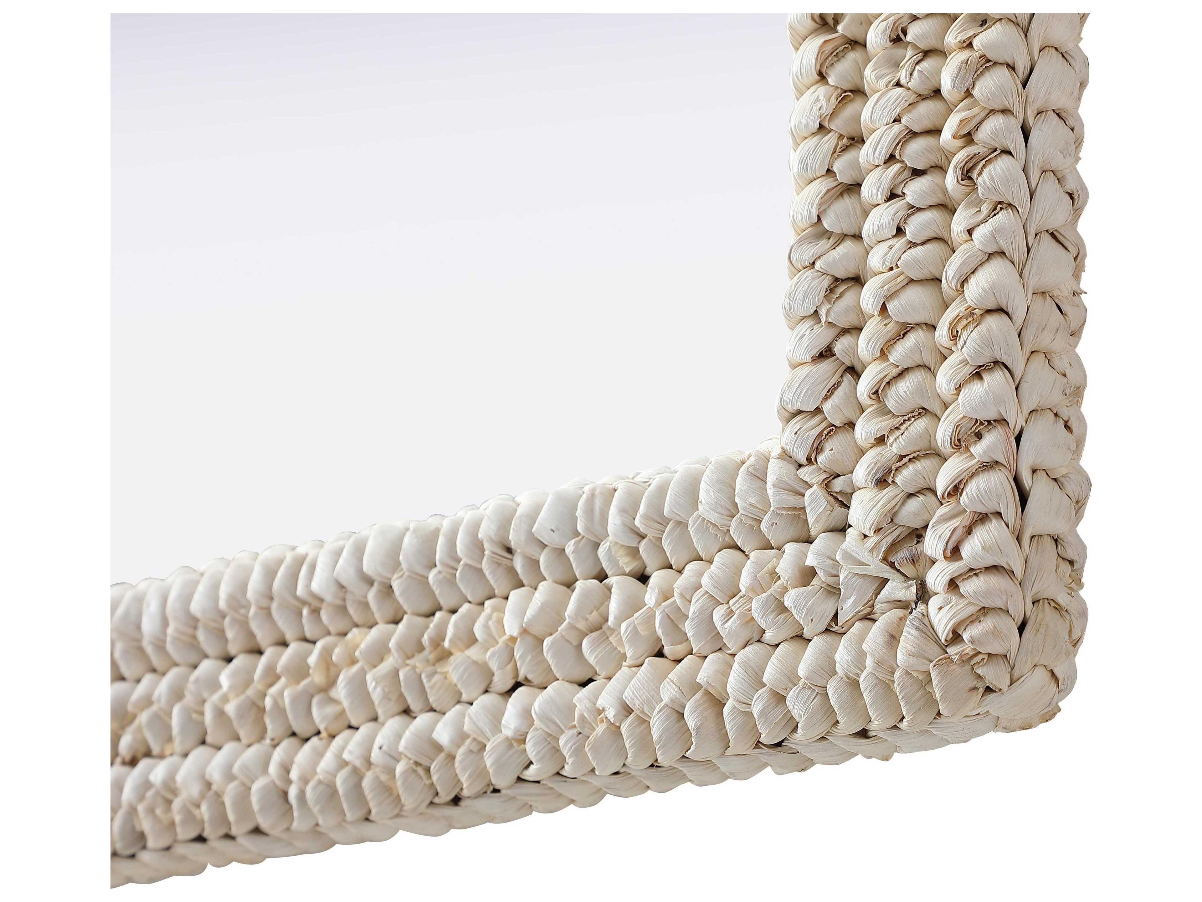 Elegant Lighting Marlowe Linen White Square Wall Mirror