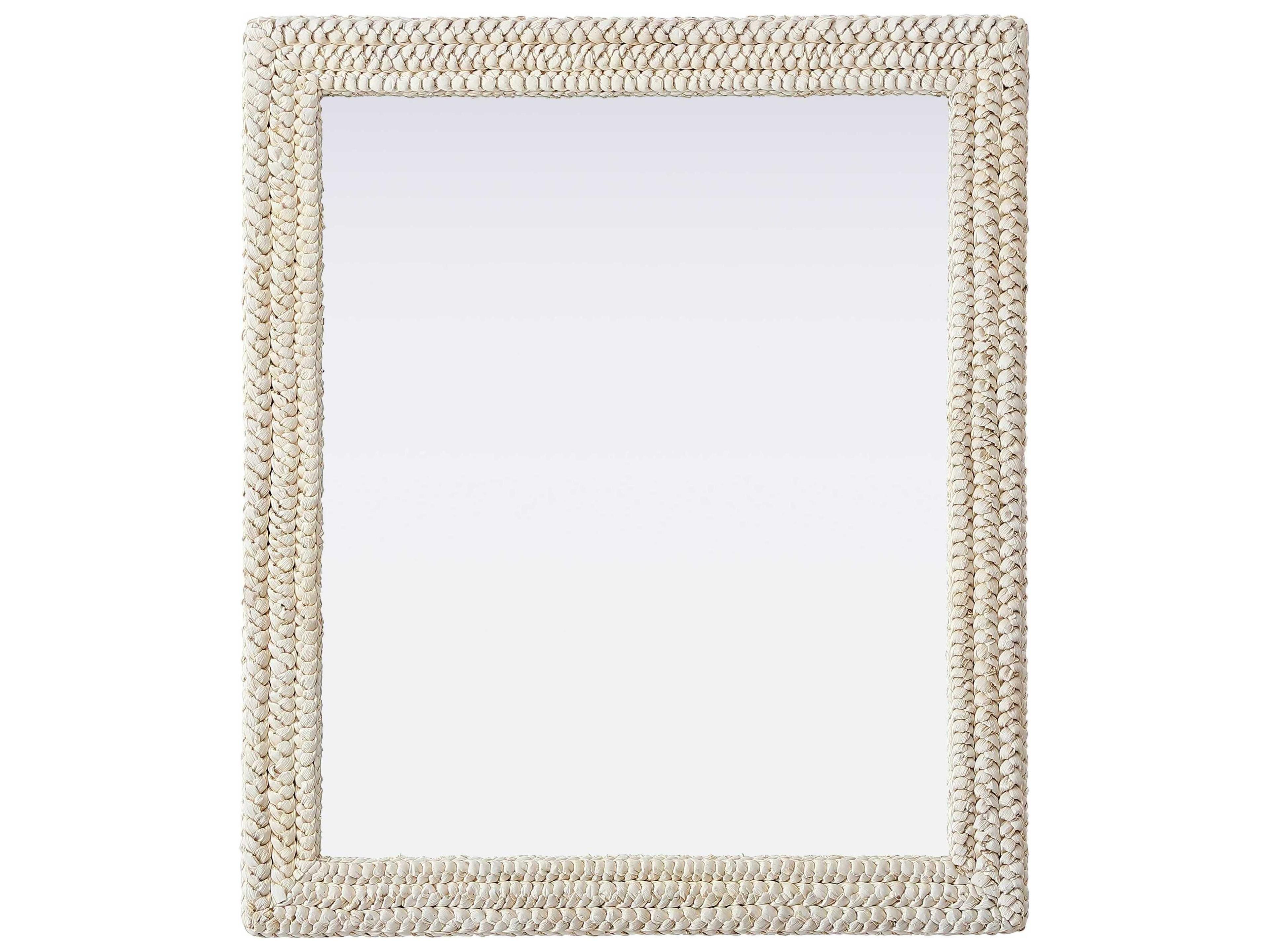 Elegant Lighting Marlowe Linen White Rectangular Wall Mirror