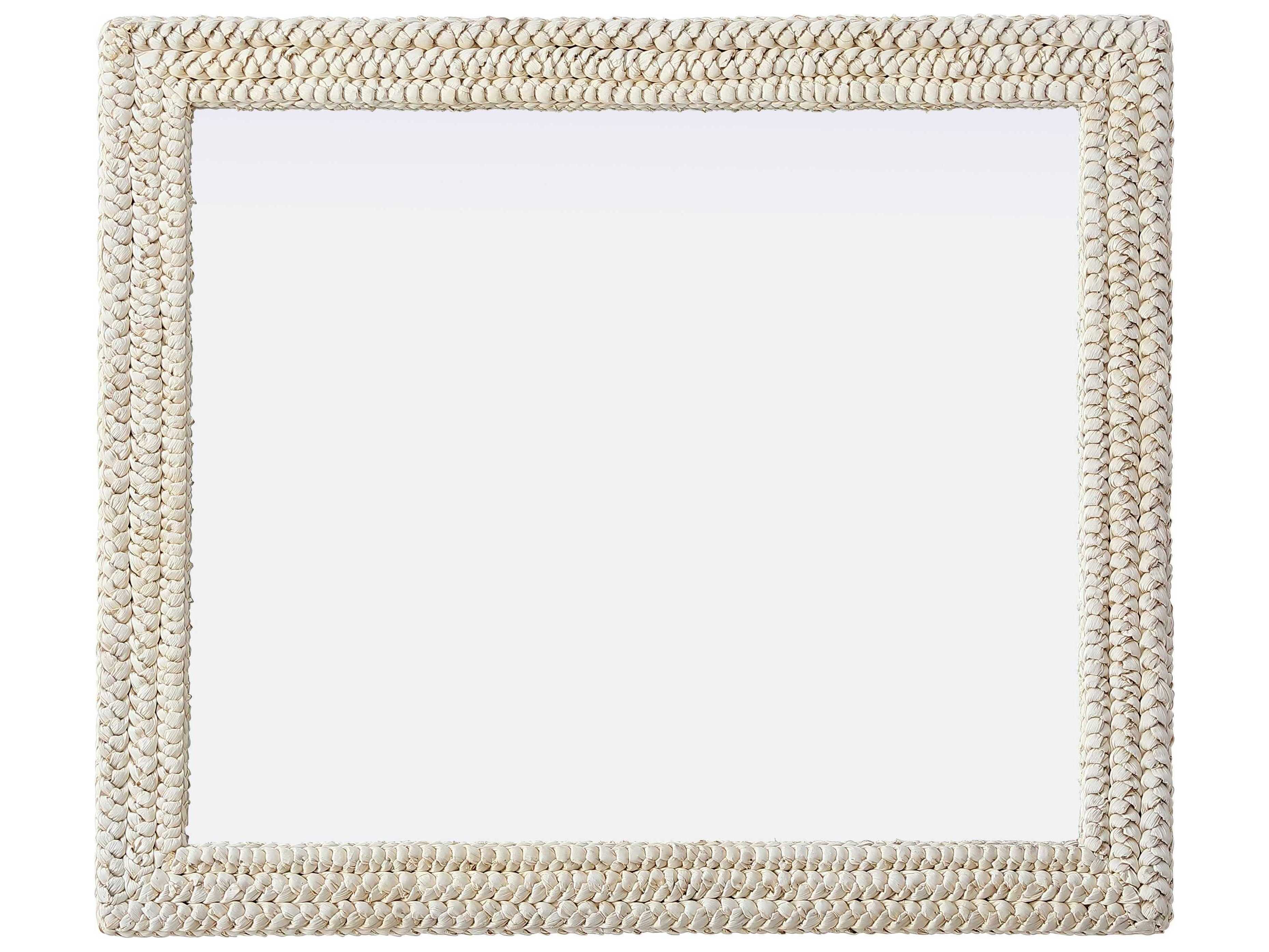 Elegant Lighting Marlowe Linen White Rectangular Wall Mirror