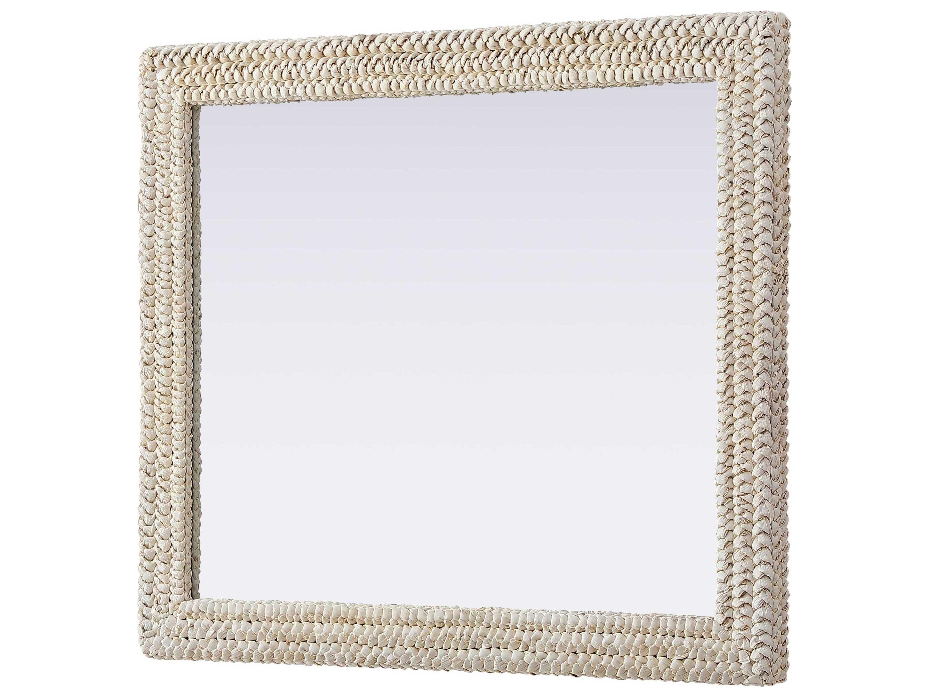 Elegant Lighting Marlowe Linen White Rectangular Wall Mirror