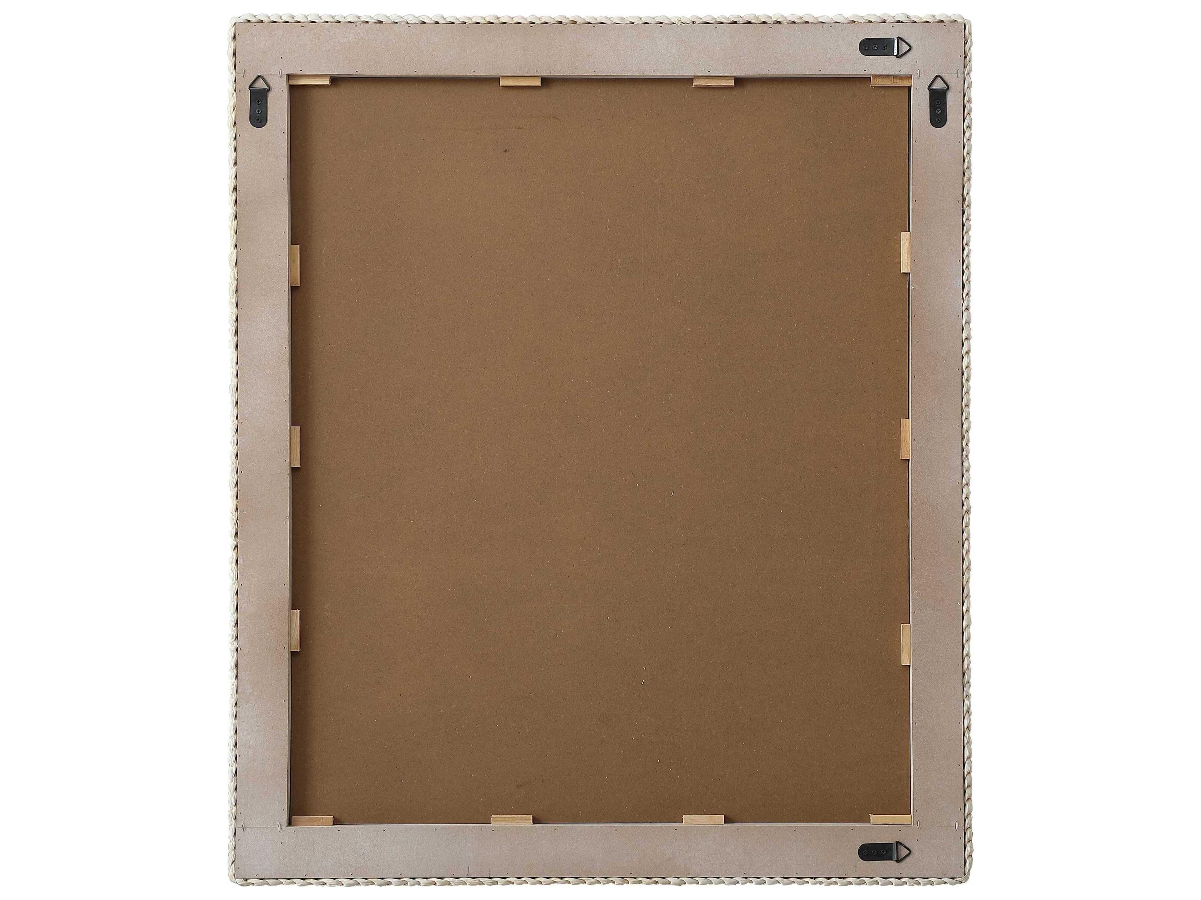 Elegant Lighting Marlowe Linen White Rectangular Wall Mirror