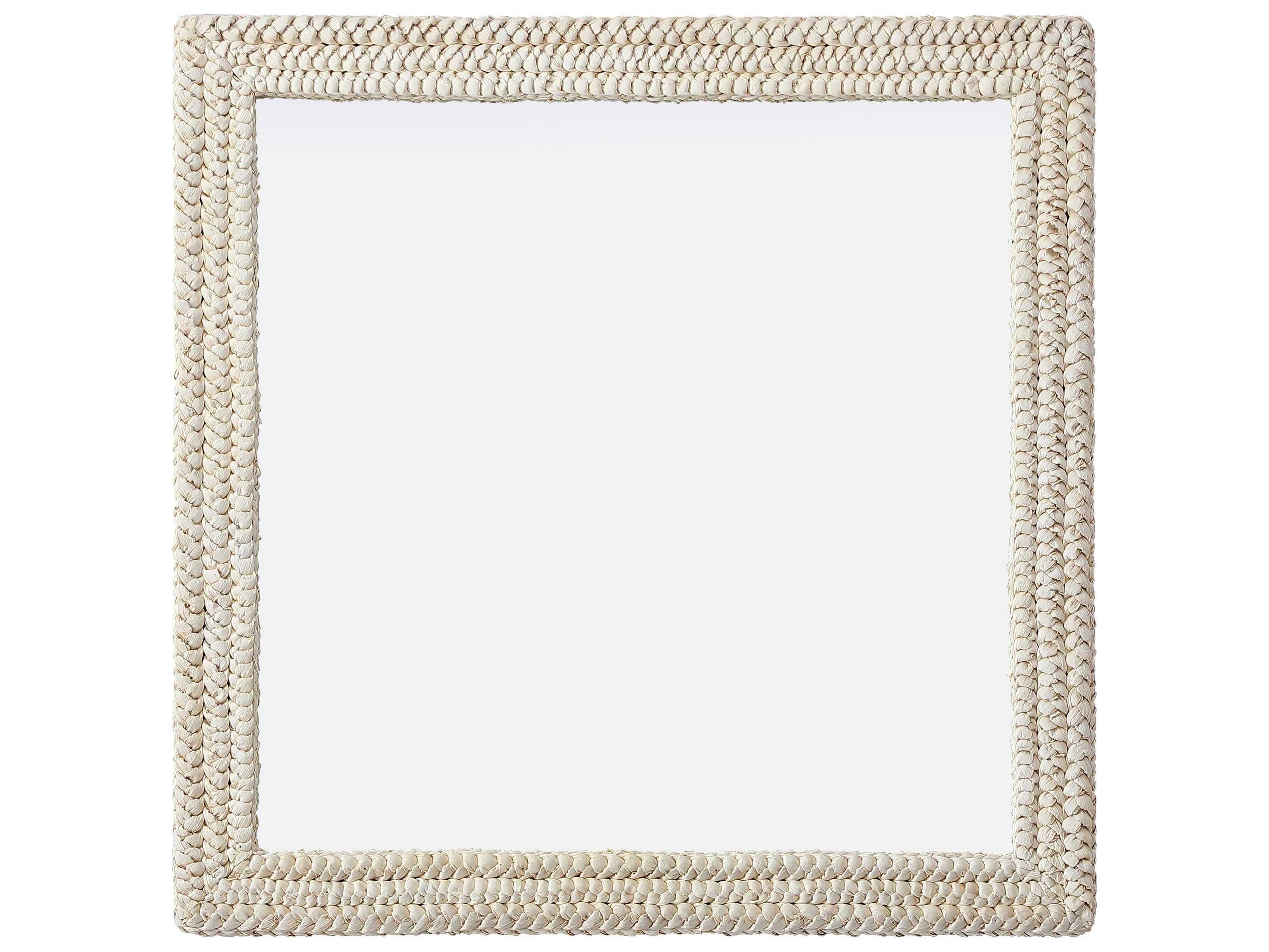 Elegant Lighting Marlowe Linen White Square Wall Mirror