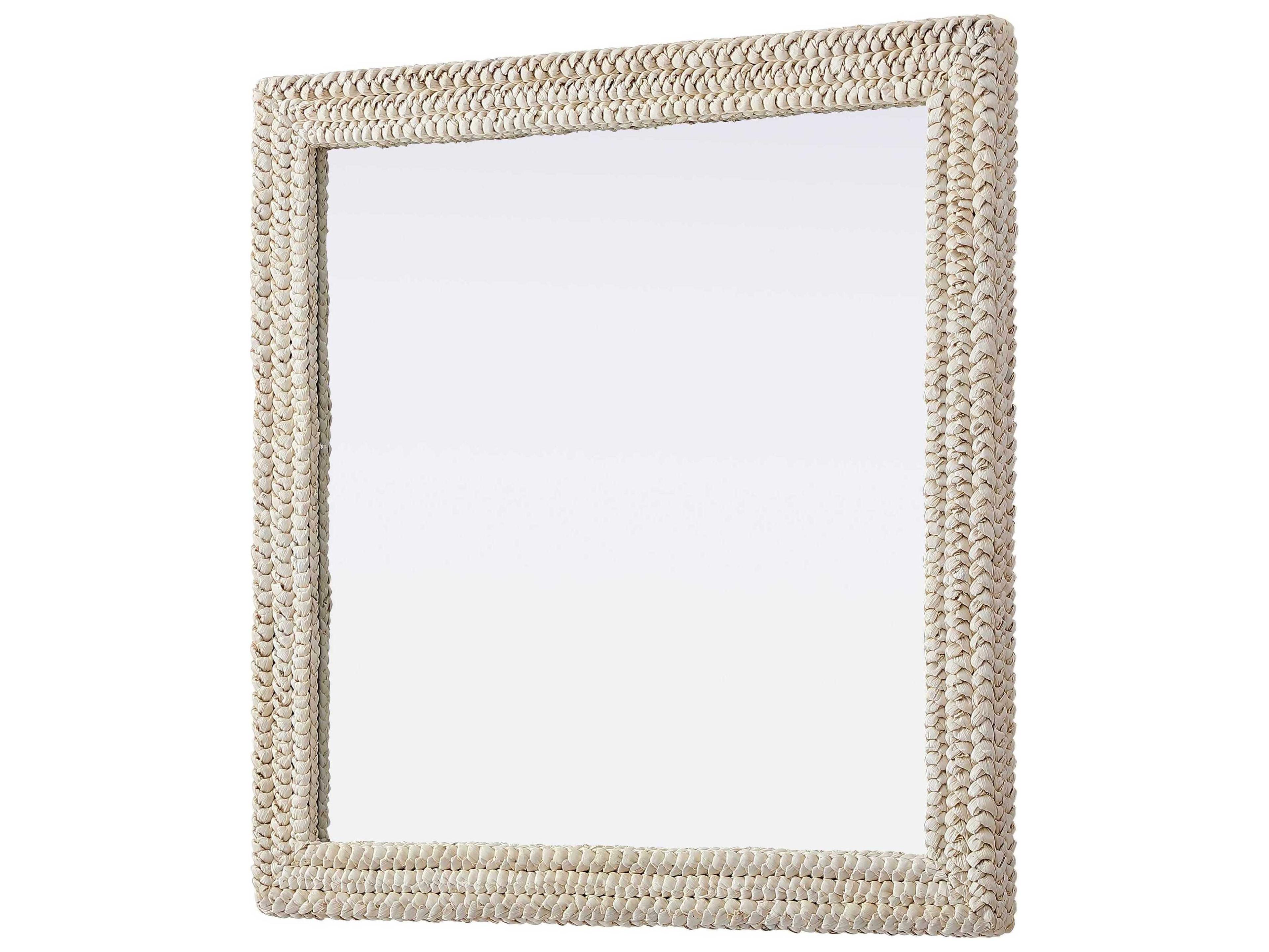 Elegant Lighting Marlowe Linen White Square Wall Mirror