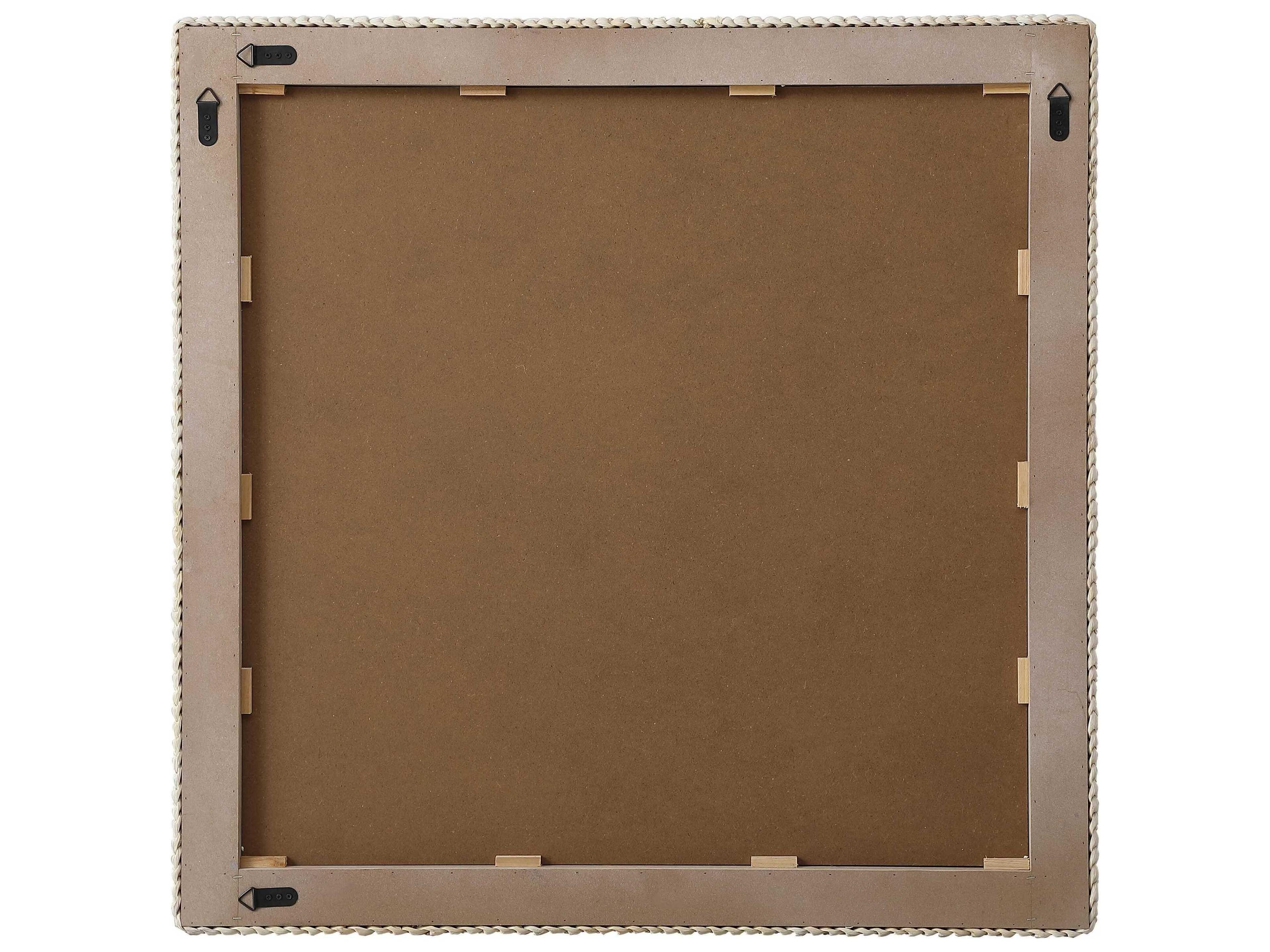 Elegant Lighting Marlowe Linen White Square Wall Mirror